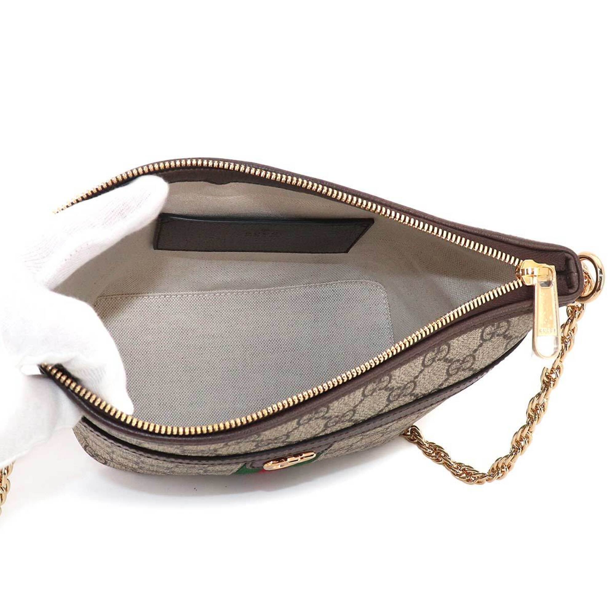 Gucci Beige Brown Gg Supreme Canvas Leather Handbag Shoulder Bag (Pre-Owned)