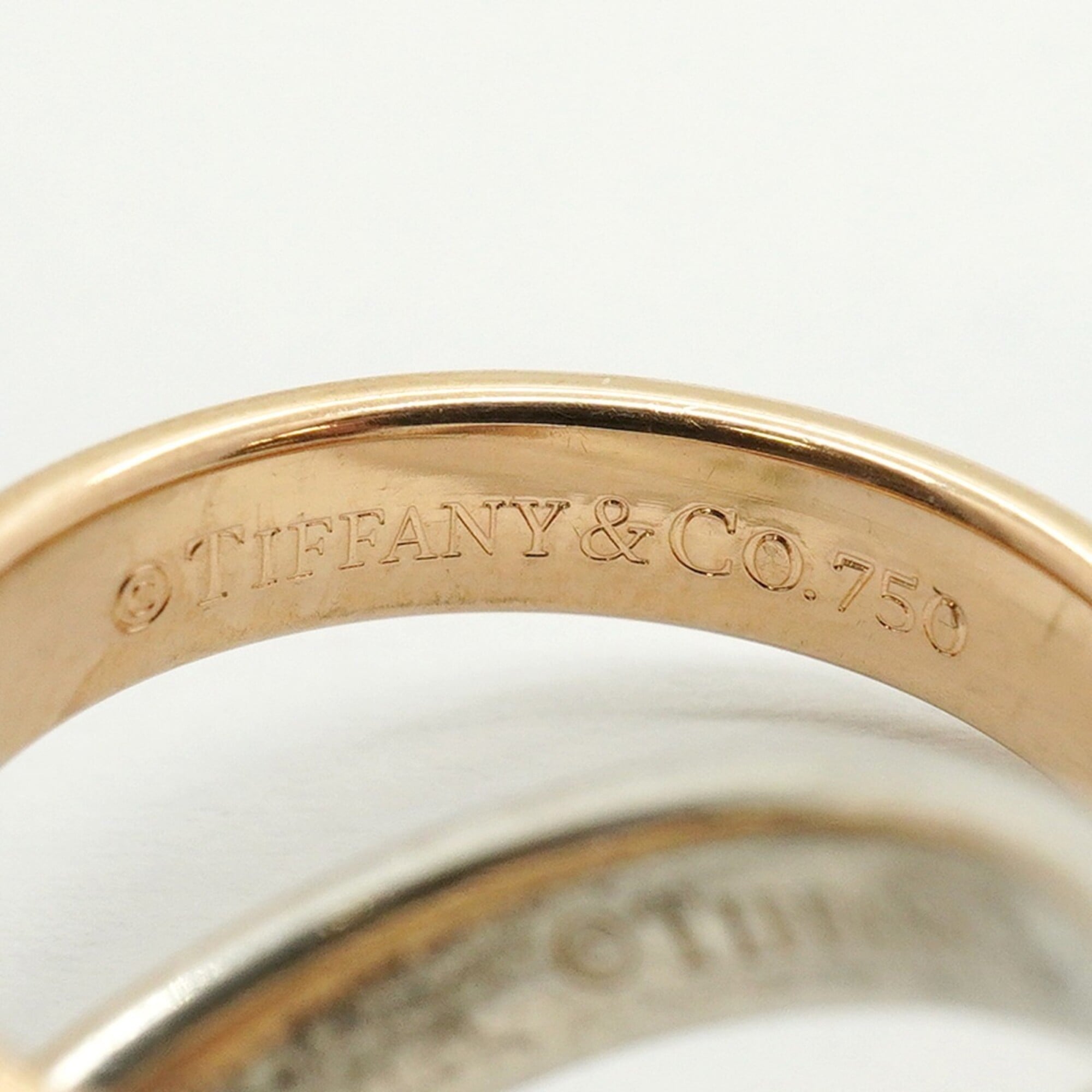 Tiffany Pink Gold (18K) Silver 925 Band Ring (Pre-Owned)