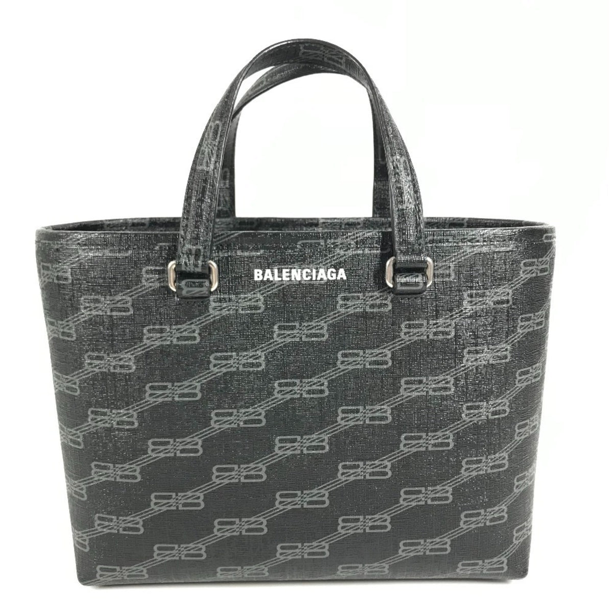 Balenciaga Black Leather Handbag Tote Bag (Pre-Owned)