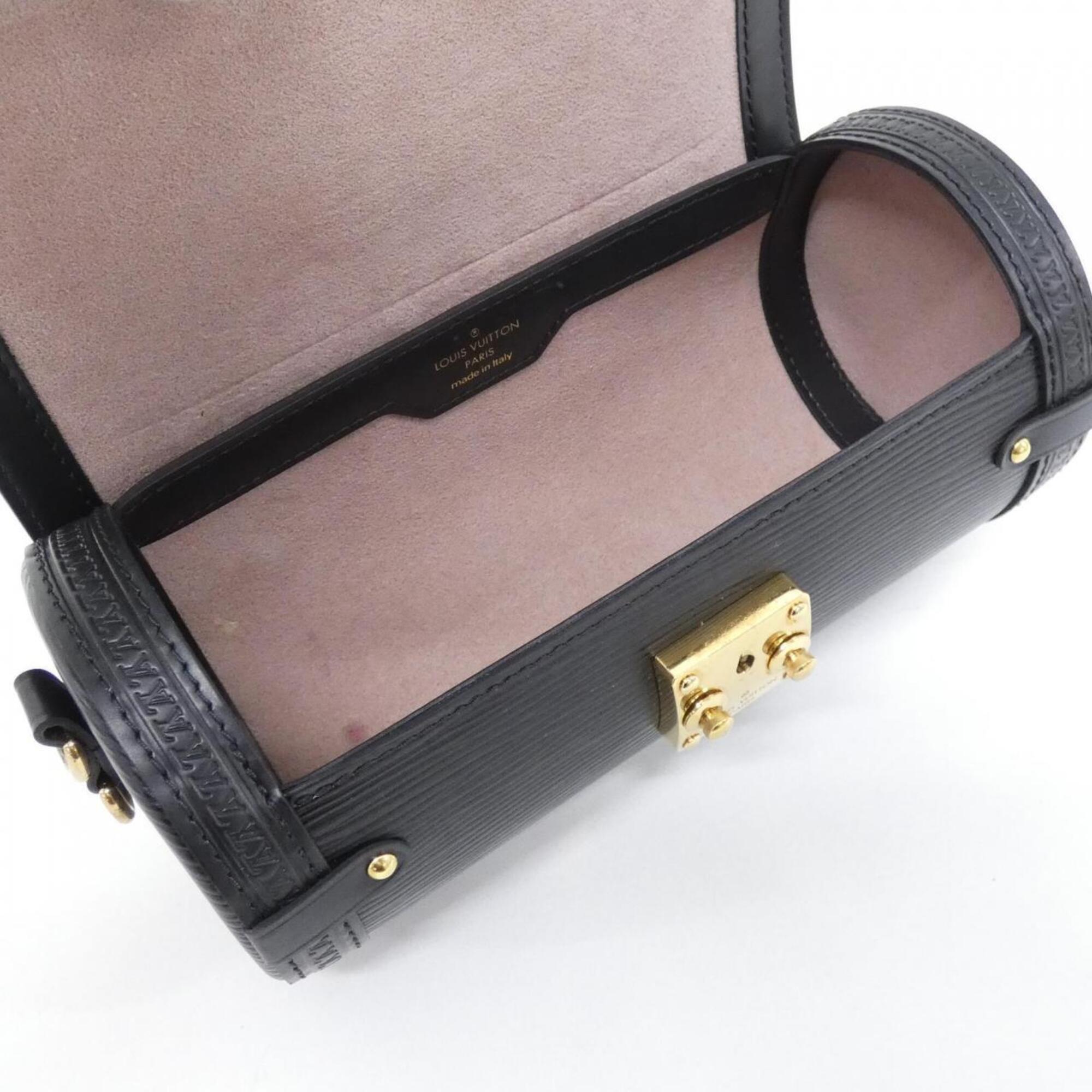 Louis Vuitton Black Leather Shoulder Bag (Pre-Owned)