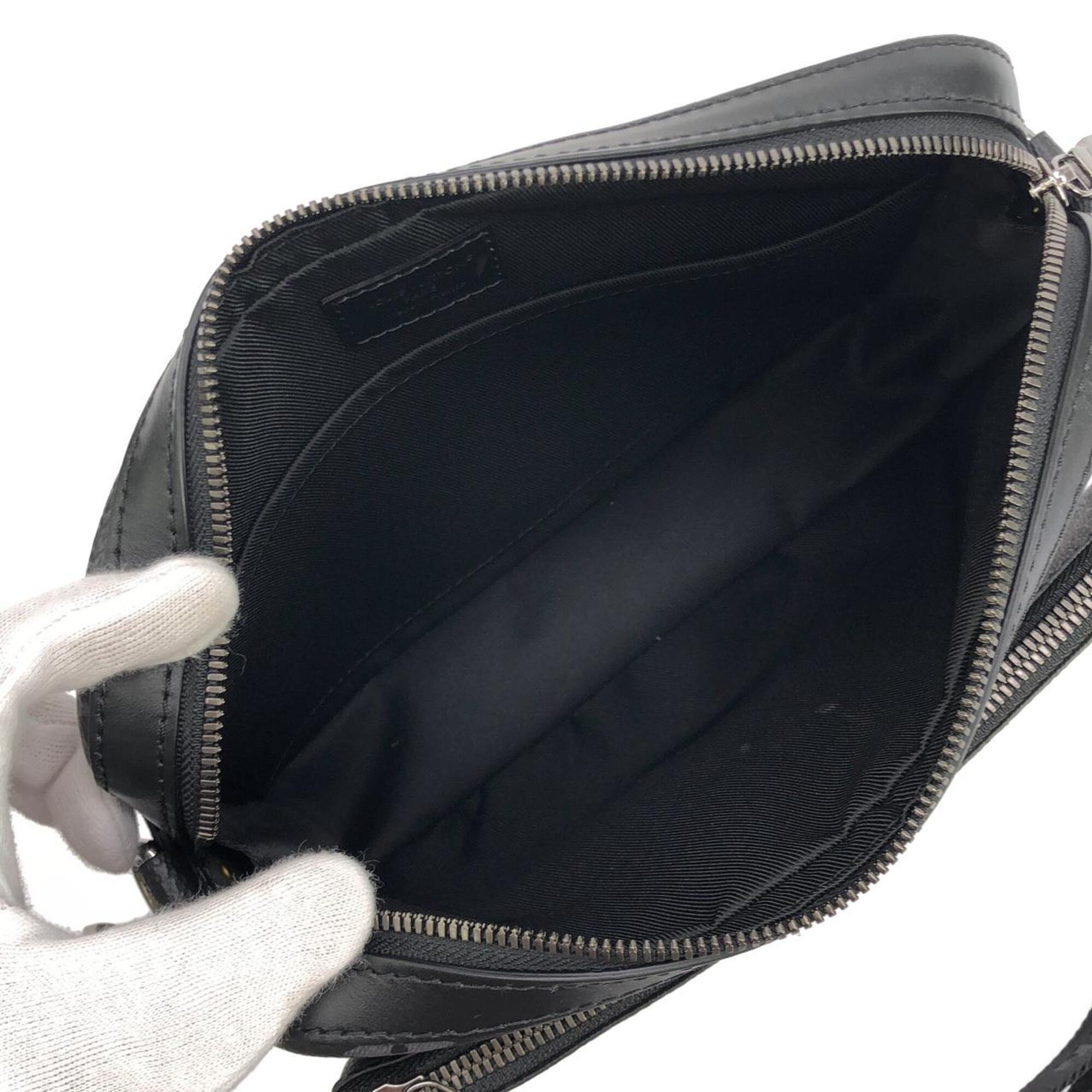Louis Vuitton Black Gris Coated Canvas Pouch Shoulder Bag (Pre-Owned)