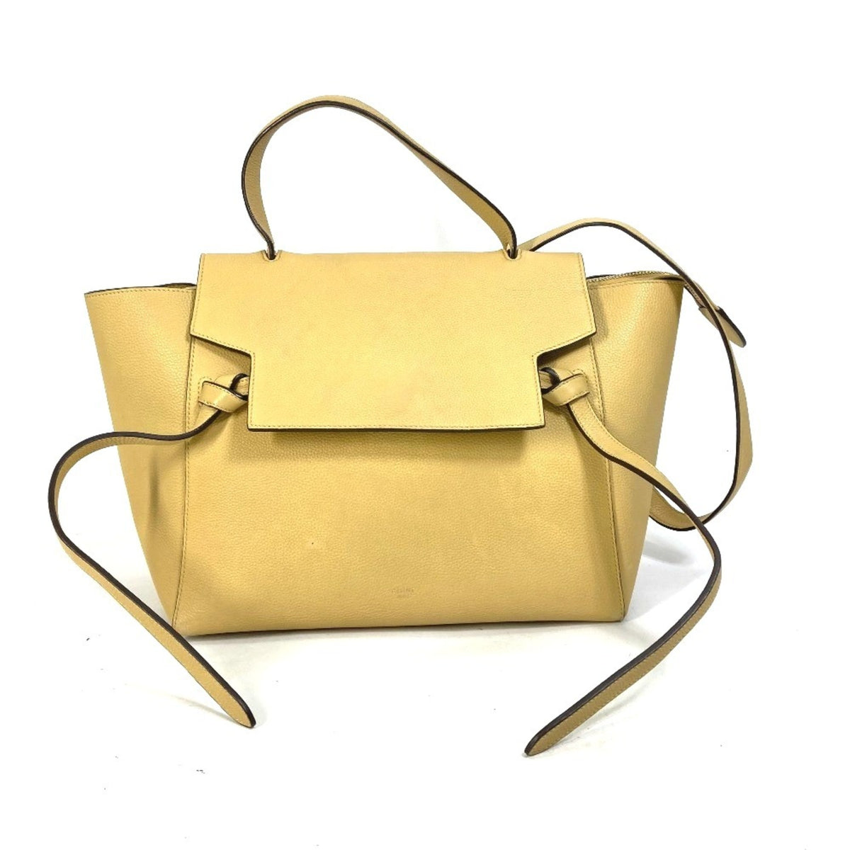 Celine Yellow Leather Shoulder Bag (Pre-Owned)