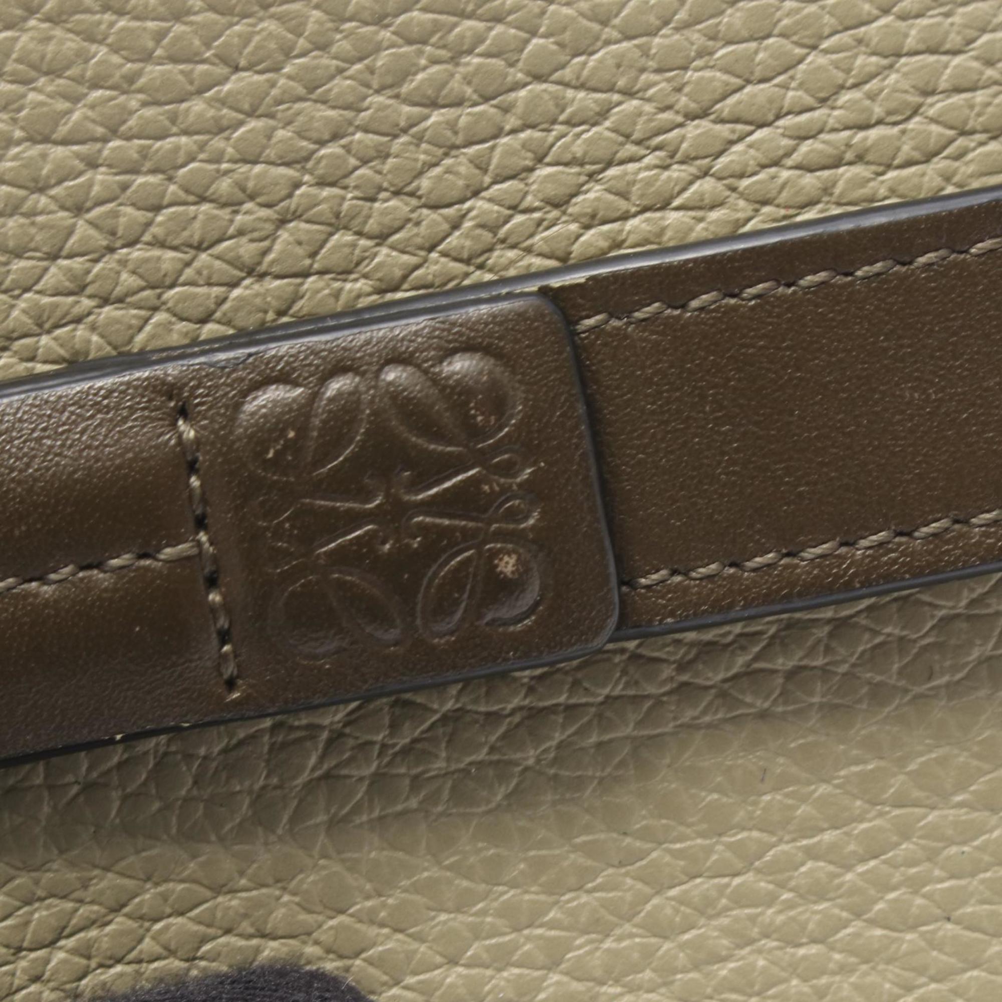 Loewe Gray Green Khaki Leather Wallet (Bi-Fold) (Pre-Owned)
