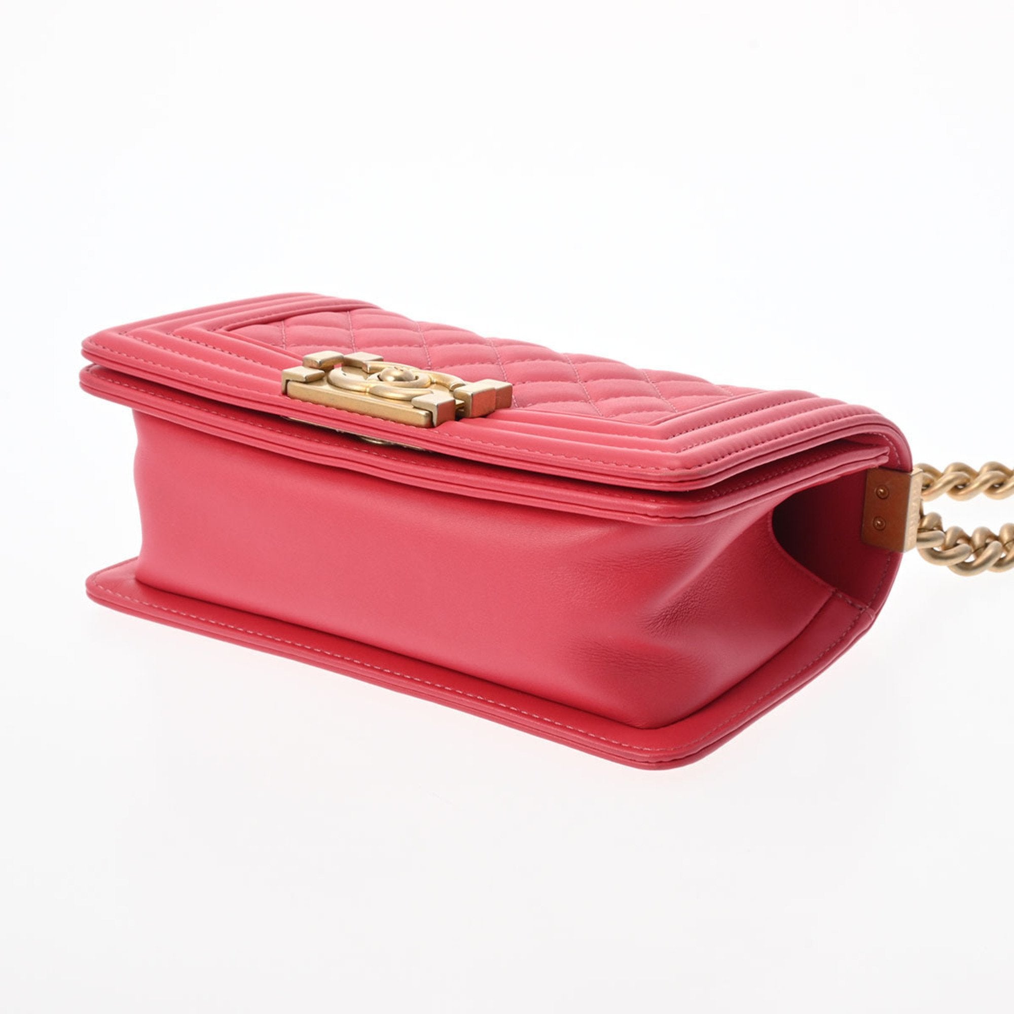 Chanel Boy Chanel Pink Caviar Leather Shoulder Bag (Pre-Owned)