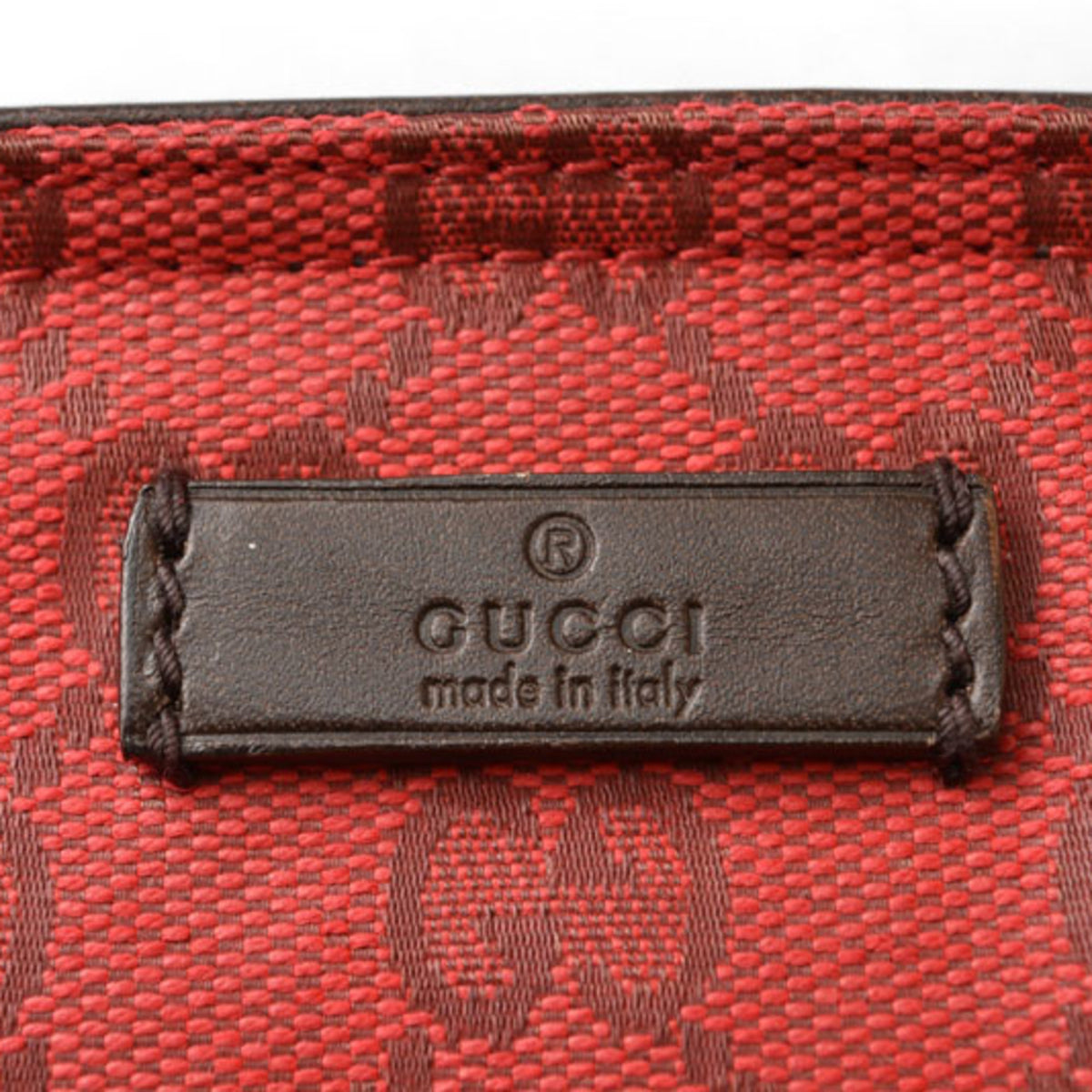 Gucci Dark Red Red Color Coated Canvas Shoulder Bag Tote Bag (Pre-Owned)