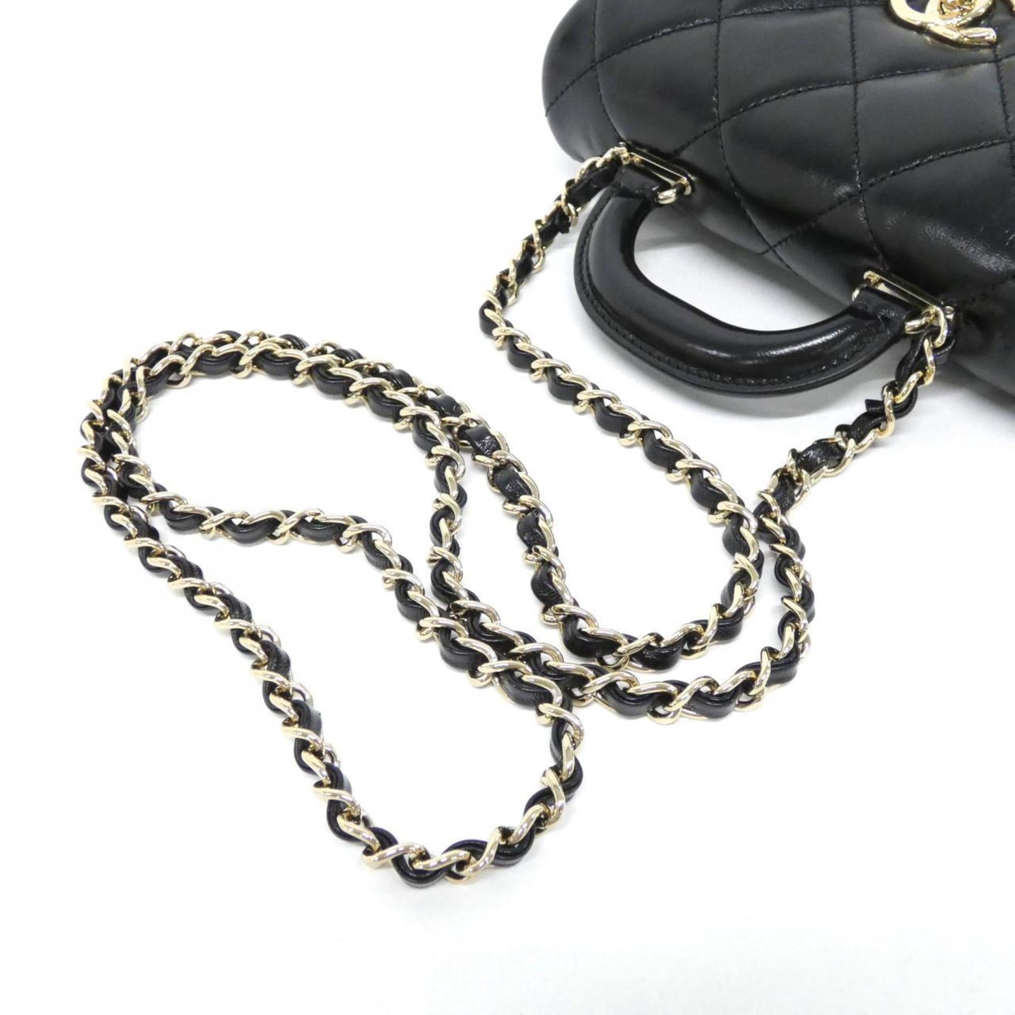 Chanel Black Leather Handbag (Pre-Owned)
