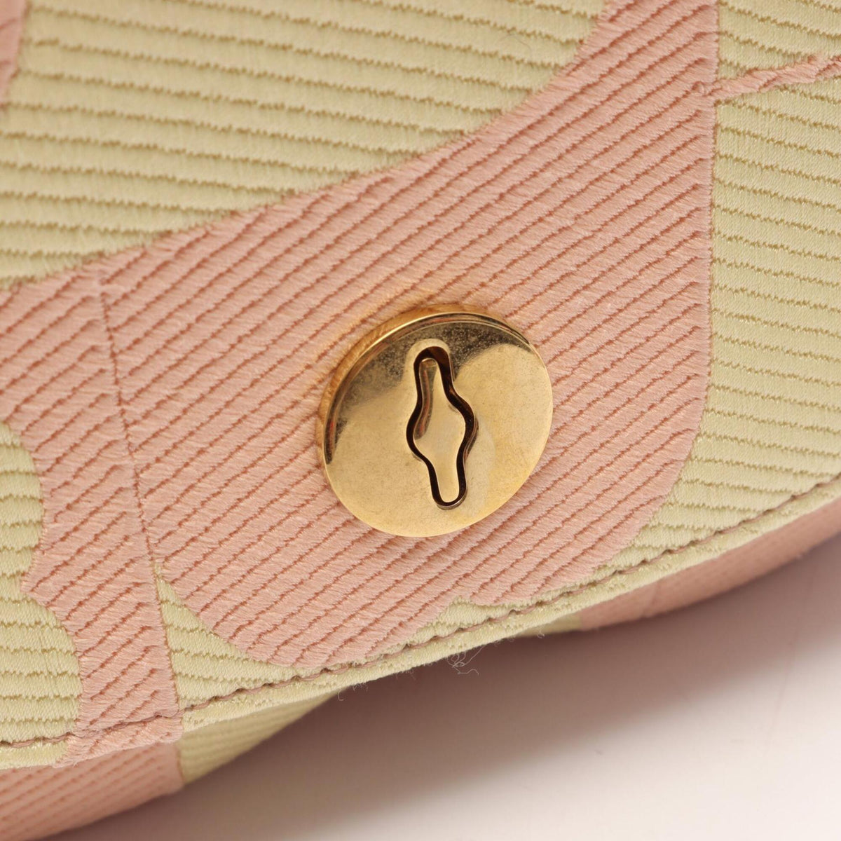 Burberry Pink Yellow Canvas Leather Handbag Shoulder Bag (Pre-Owned)