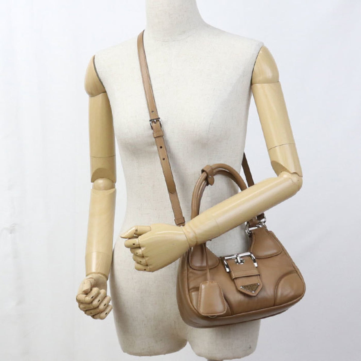 Prada Brown Nappa Leather Handbag (Pre-Owned)