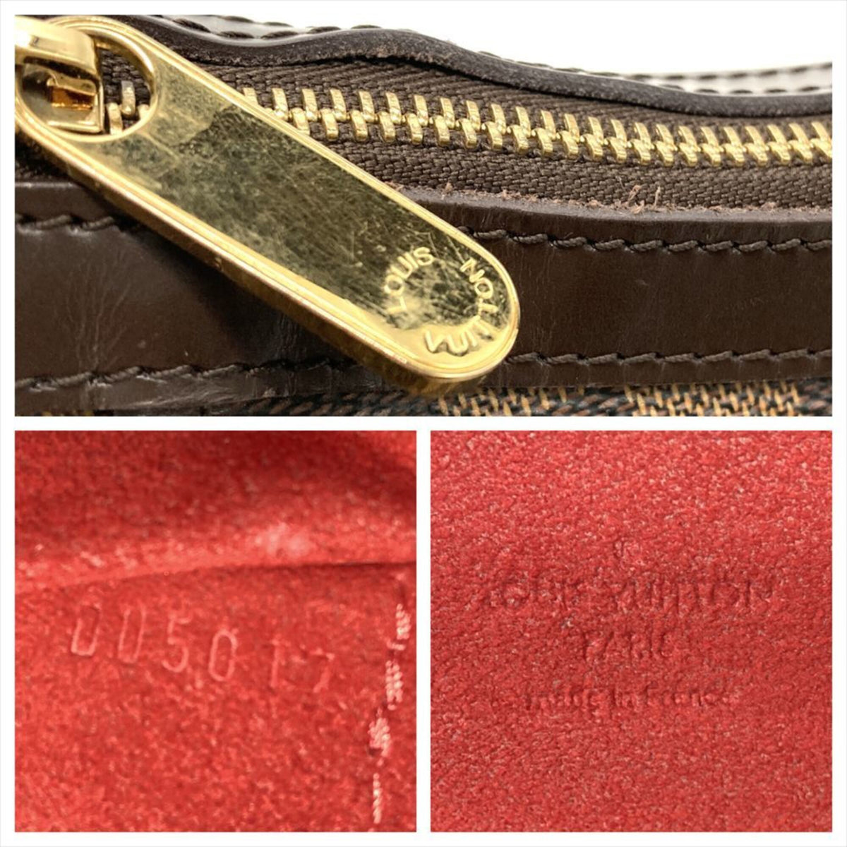 Louis Vuitton Brown Damier Canvas Ebene Damier Azur Shoulder Bag (Pre-Owned)