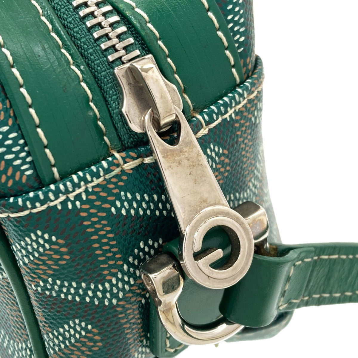 Goyard Green Coated Canvas Shoulder Bag (Pre-Owned)