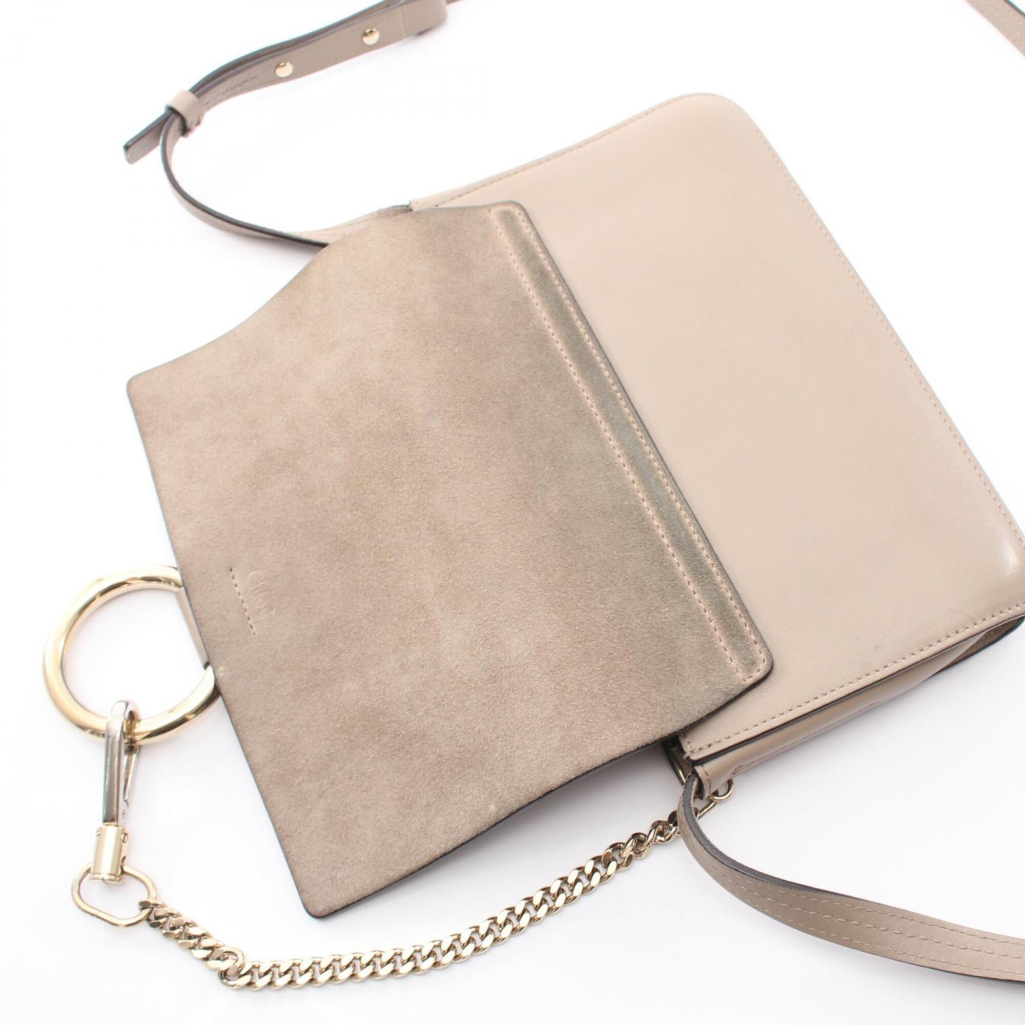 Chloé Beige Leather Suede Handbag Shoulder Bag (Pre-Owned)