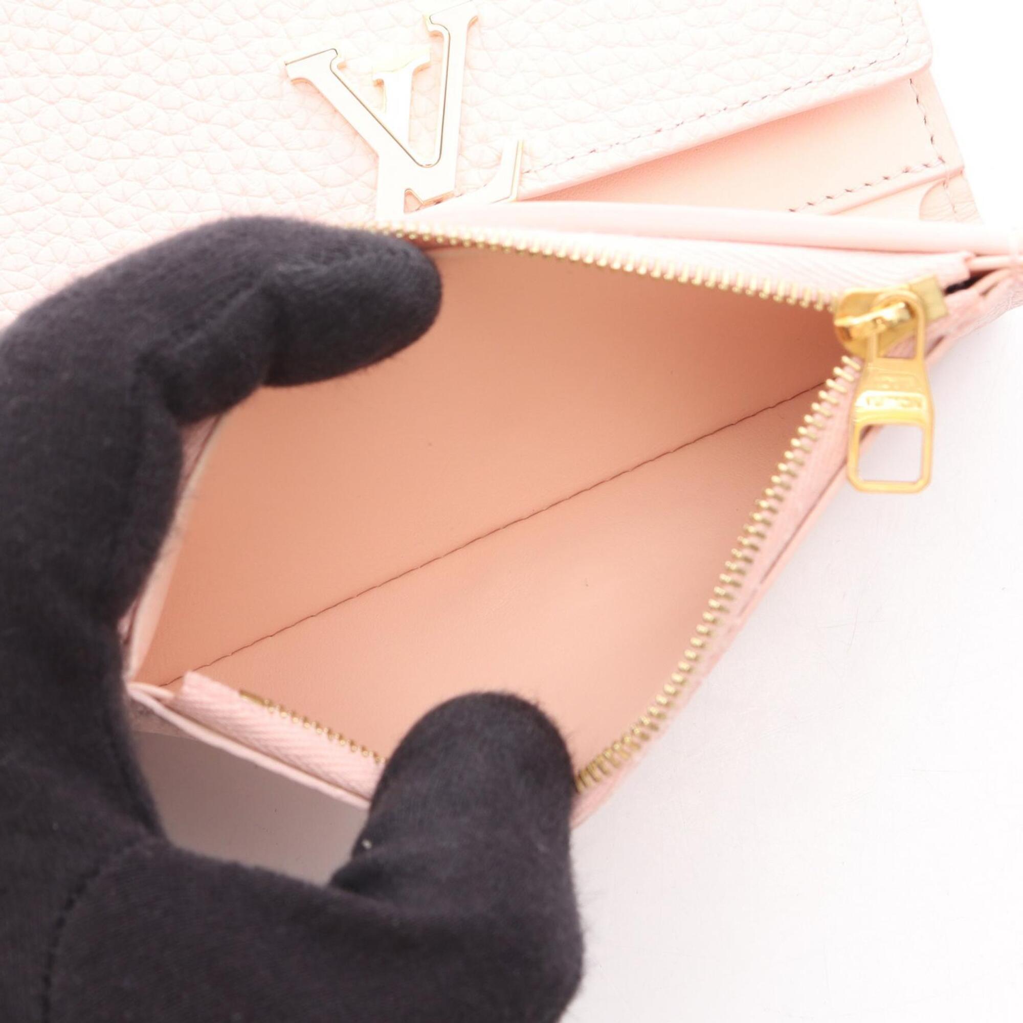 Louis Vuitton Pink Leather Wallet (Tri-Fold) (Pre-Owned)