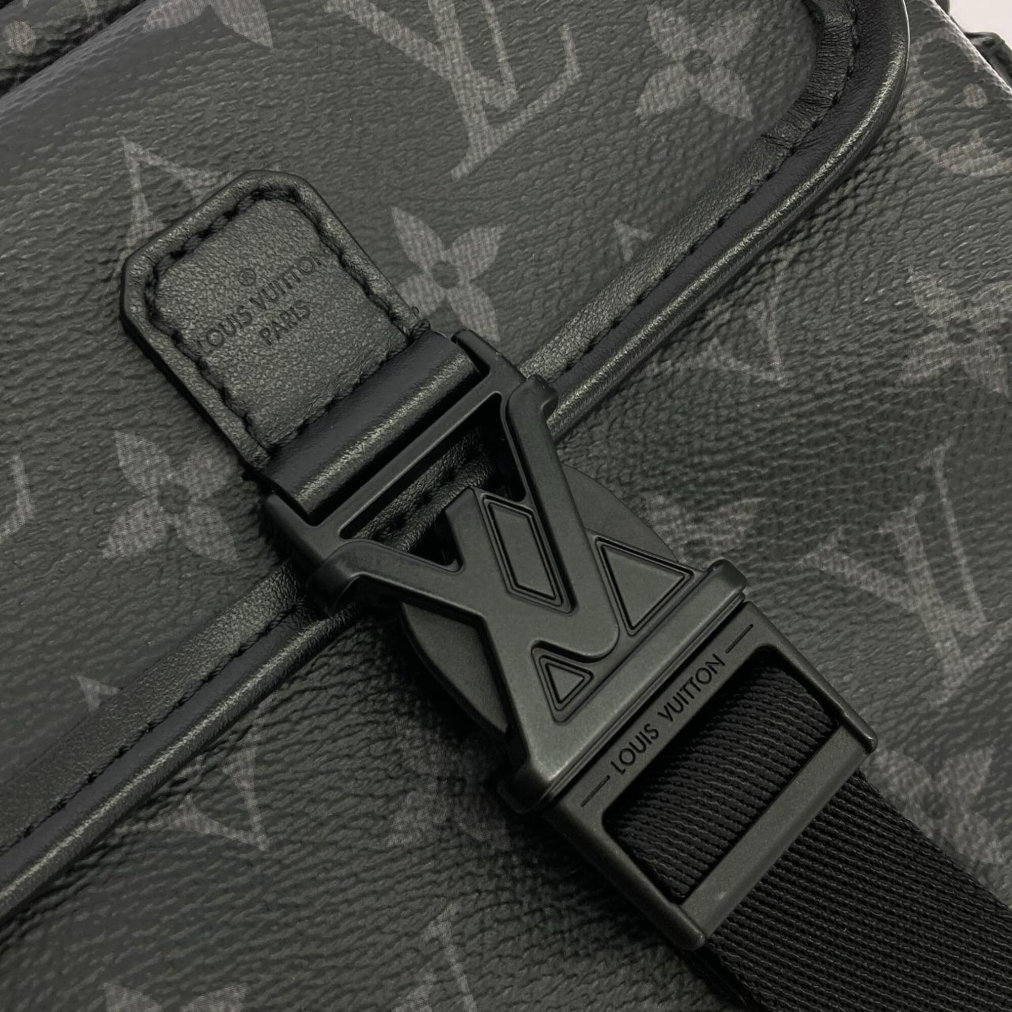 Louis Vuitton Black Coated Canvas Shoulder Bag (Pre-Owned)