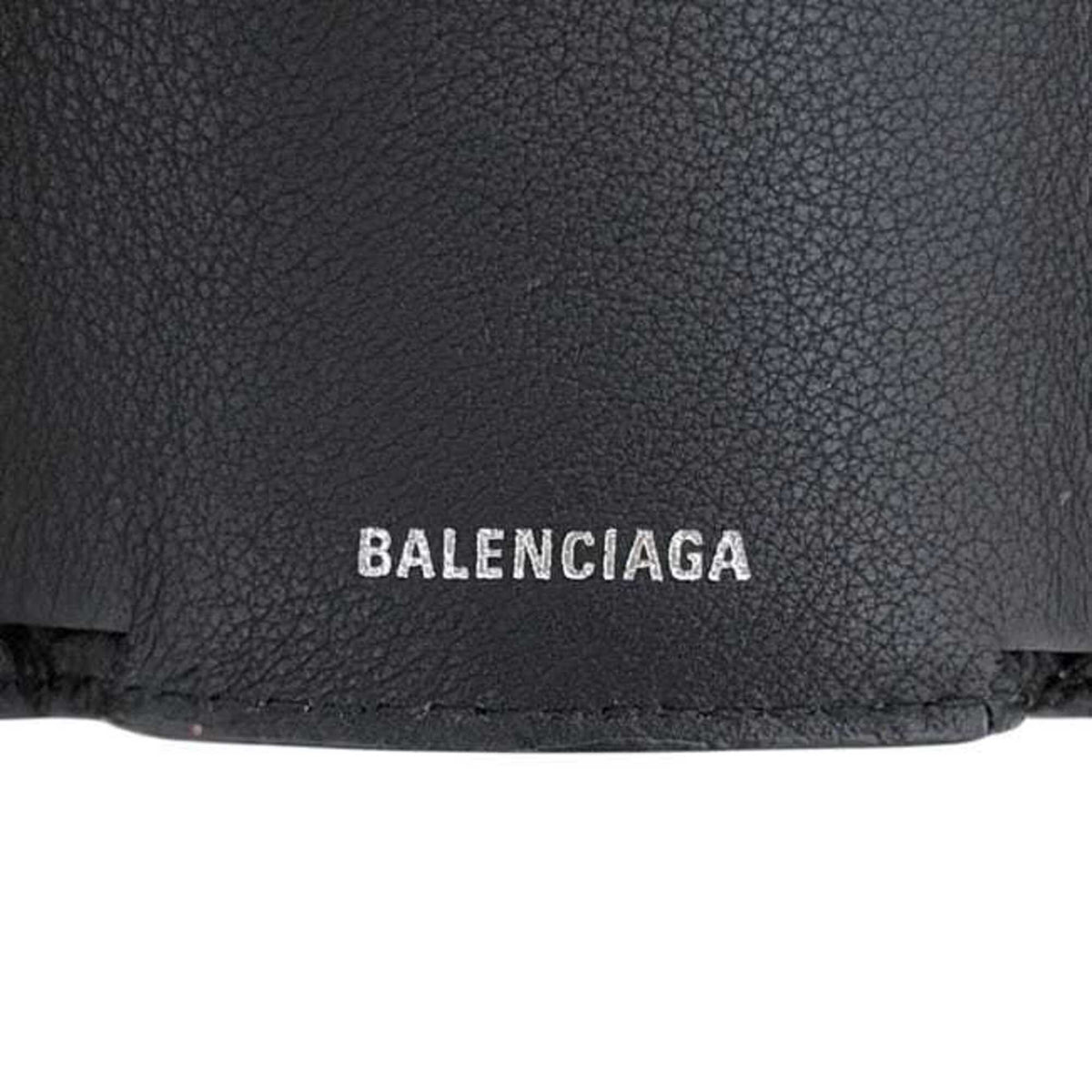 Balenciaga Black Leather Wallet (Tri-Fold) (Pre-Owned)