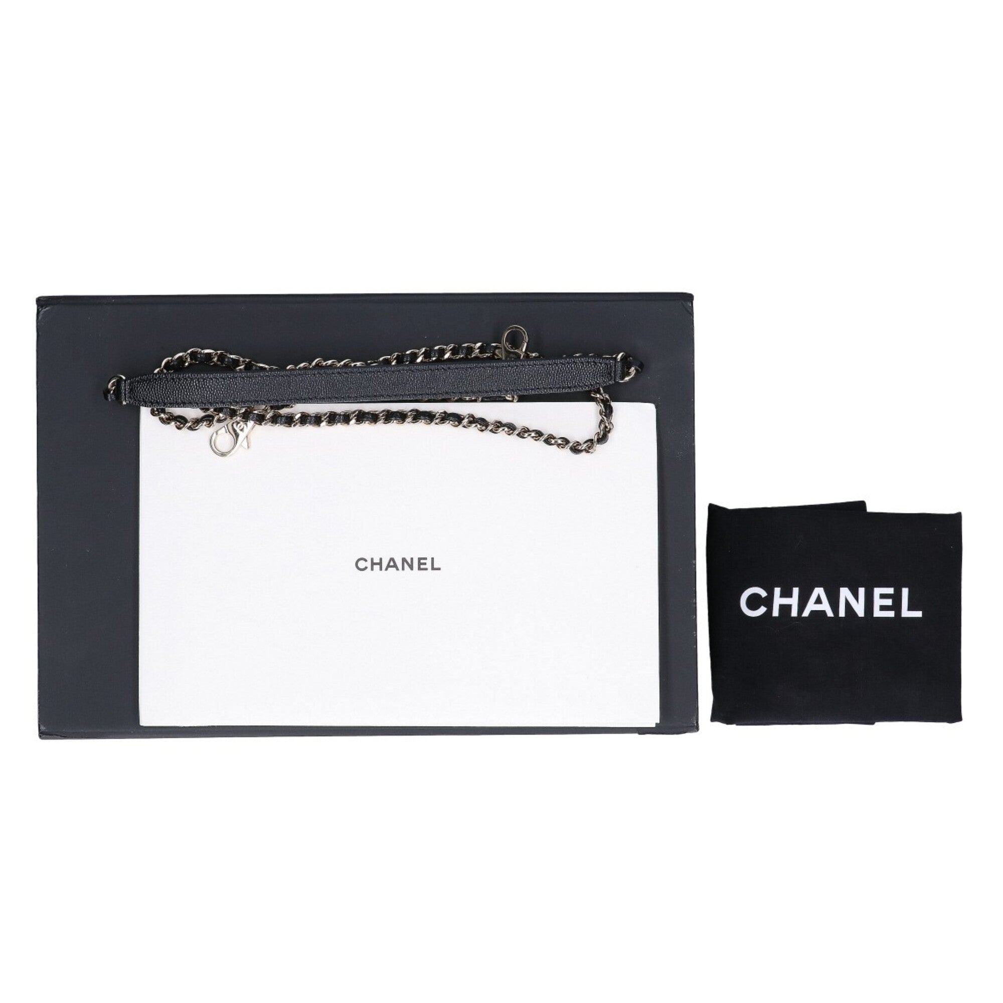 Chanel Black Grained Calfskin Shoulder Bag (Pre-Owned)