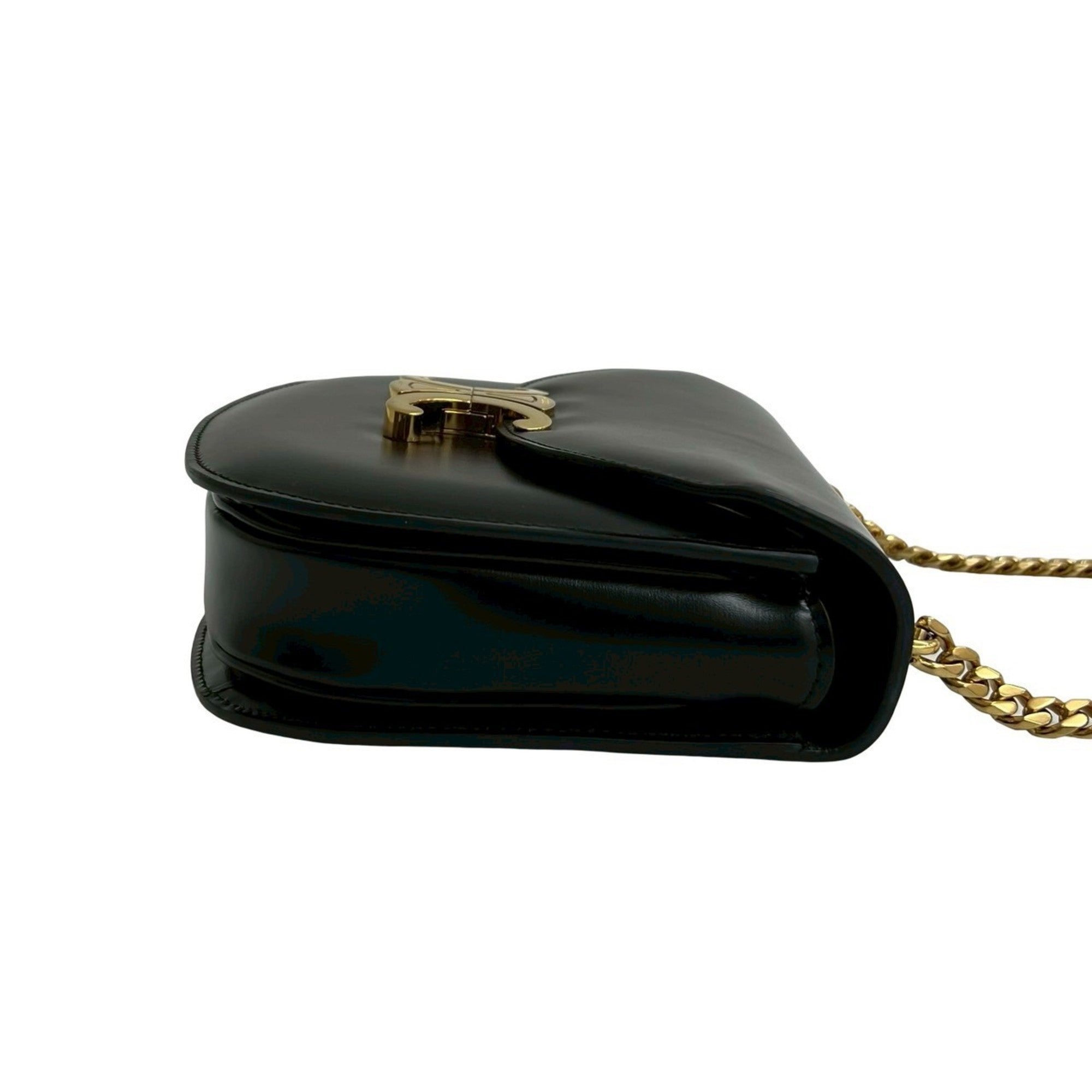 Celine Black Leather Pochette Shoulder Bag (Pre-Owned)