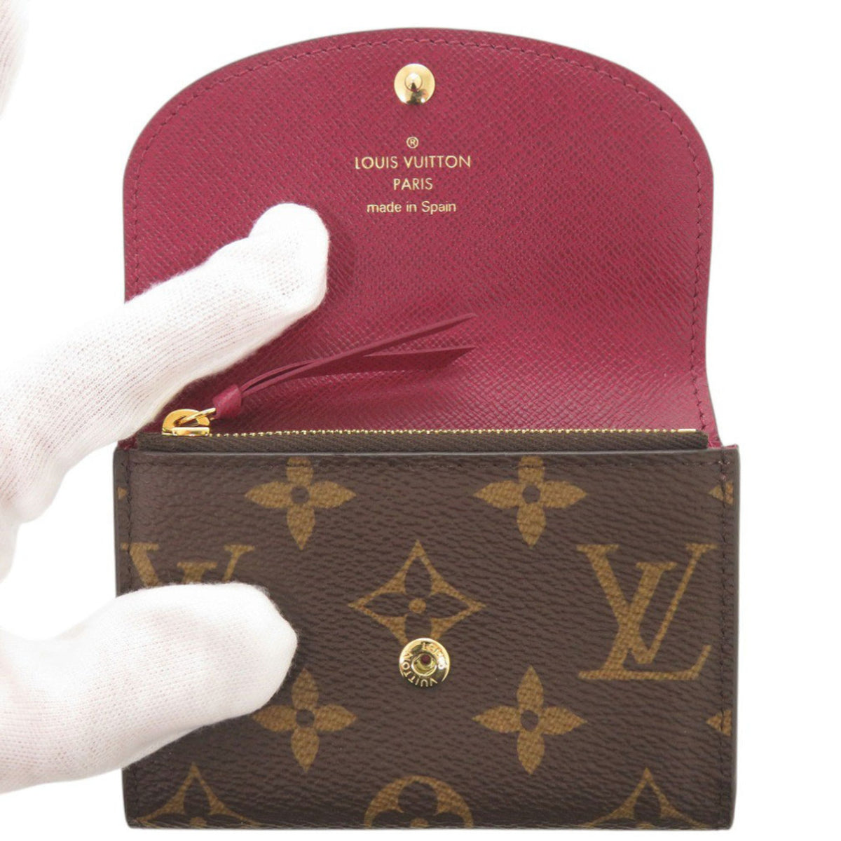 Louis Vuitton Brown Fuchsia Monogram Monogram Wallet (Bi-Fold) (Pre-Owned)