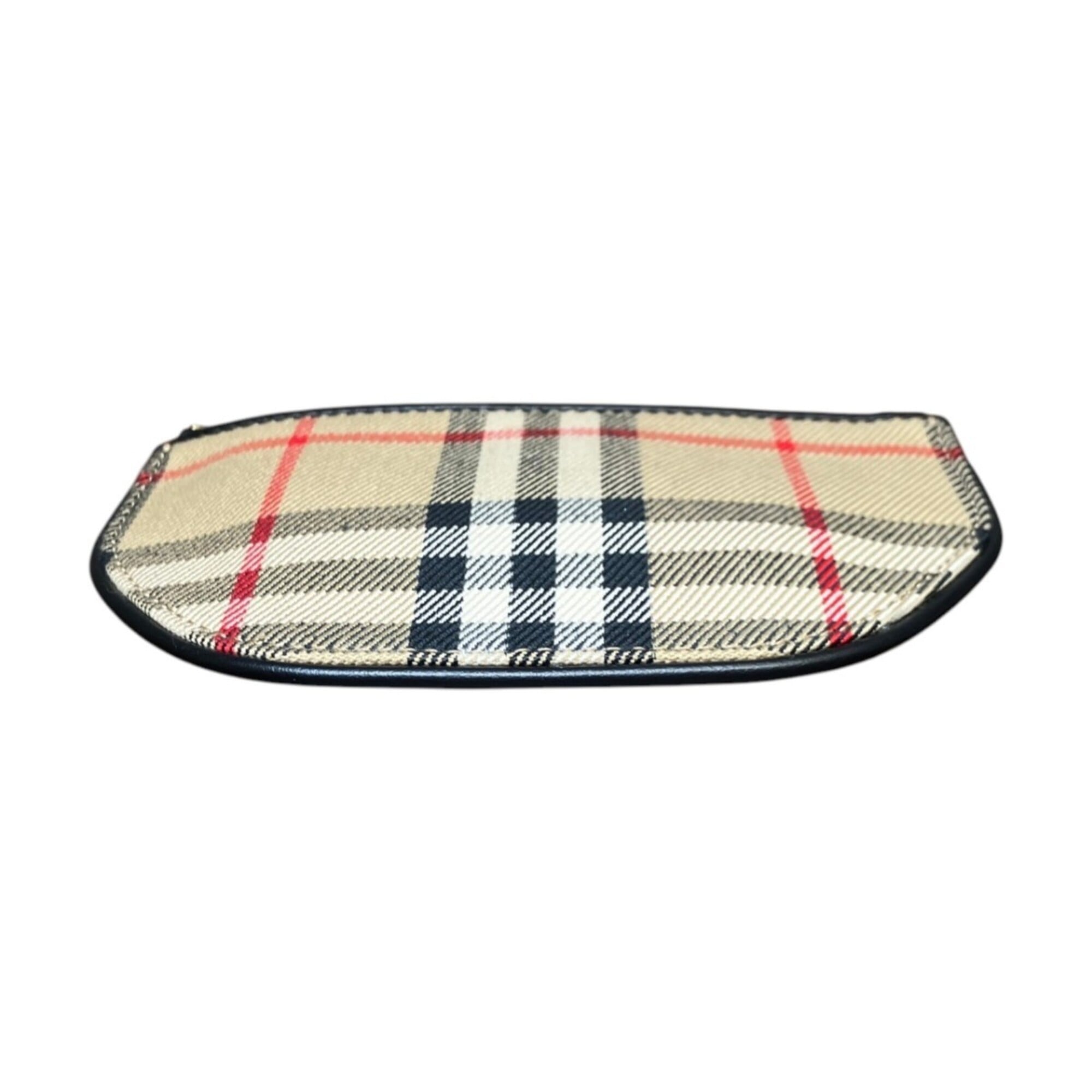 Burberry Brown Canvas Leather Coin Purse/Coin Case (Pre-Owned)
