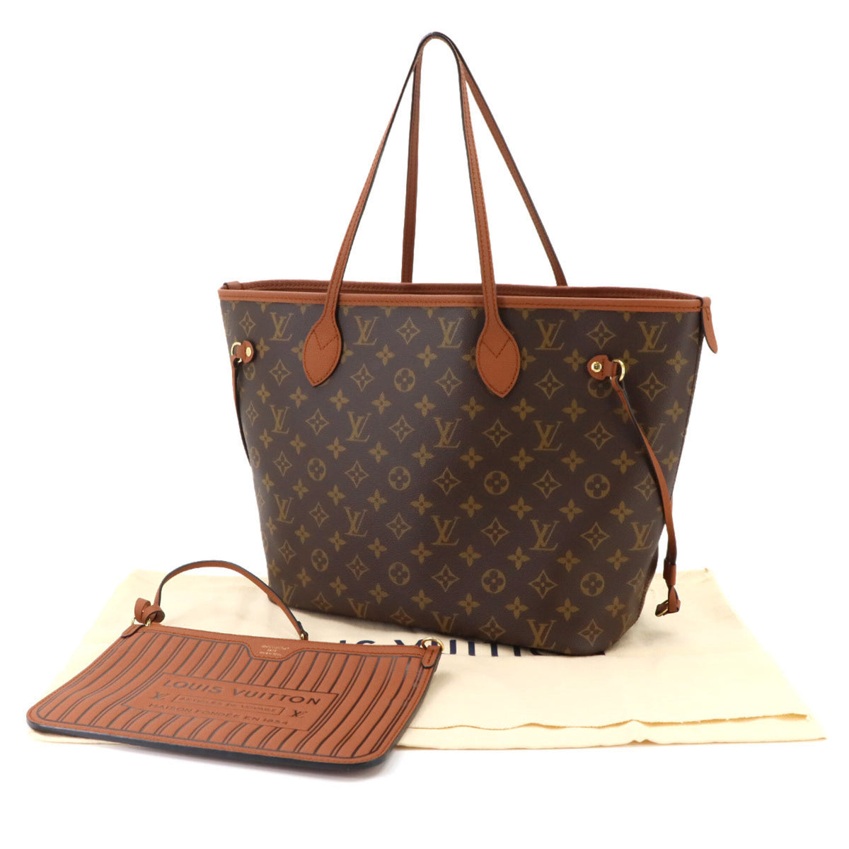 Louis Vuitton Camel Monogram Monogram Canvas Leather Tote Bag (Pre-Owned)