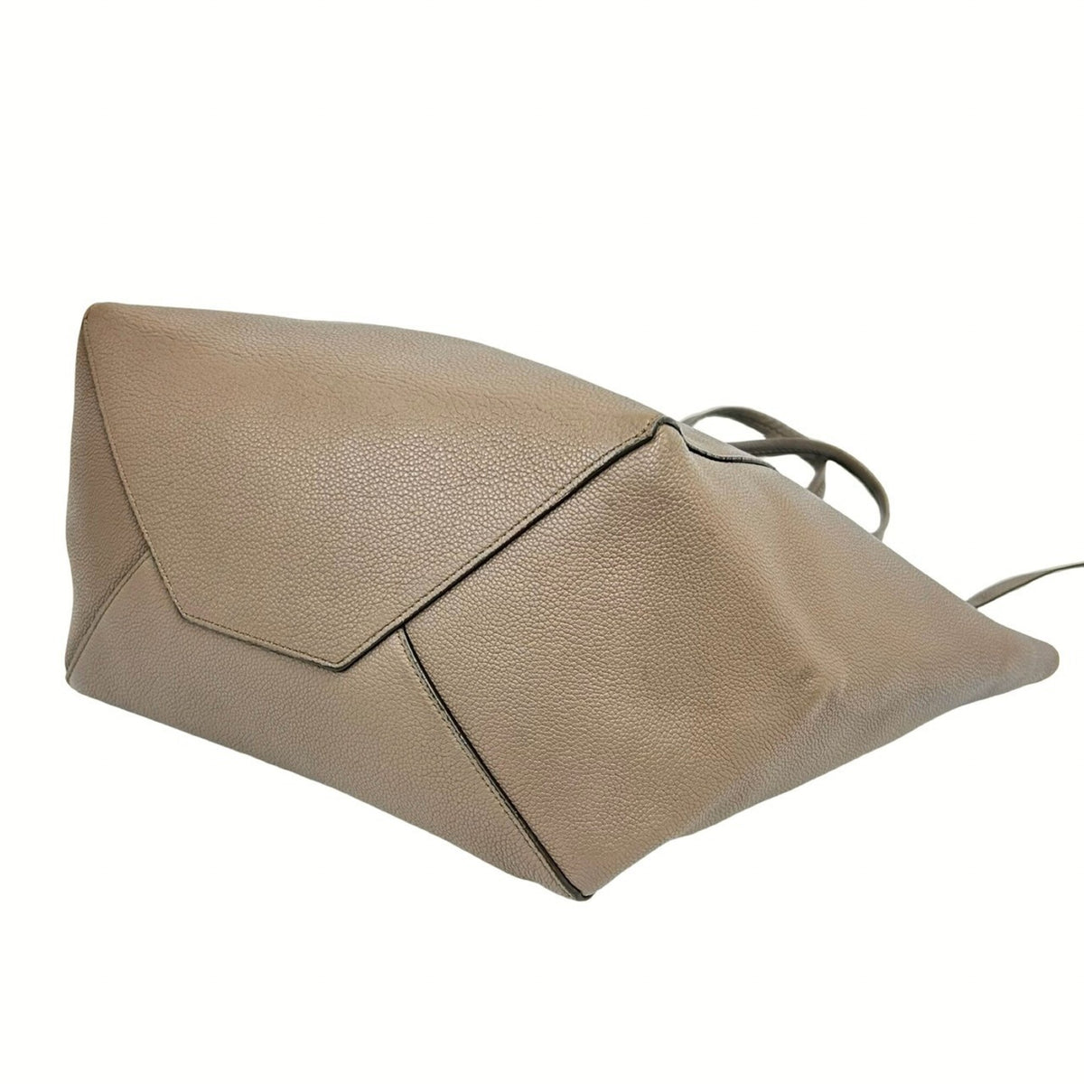 Celine Beige Leather Shoulder Bag Tote Bag (Pre-Owned)