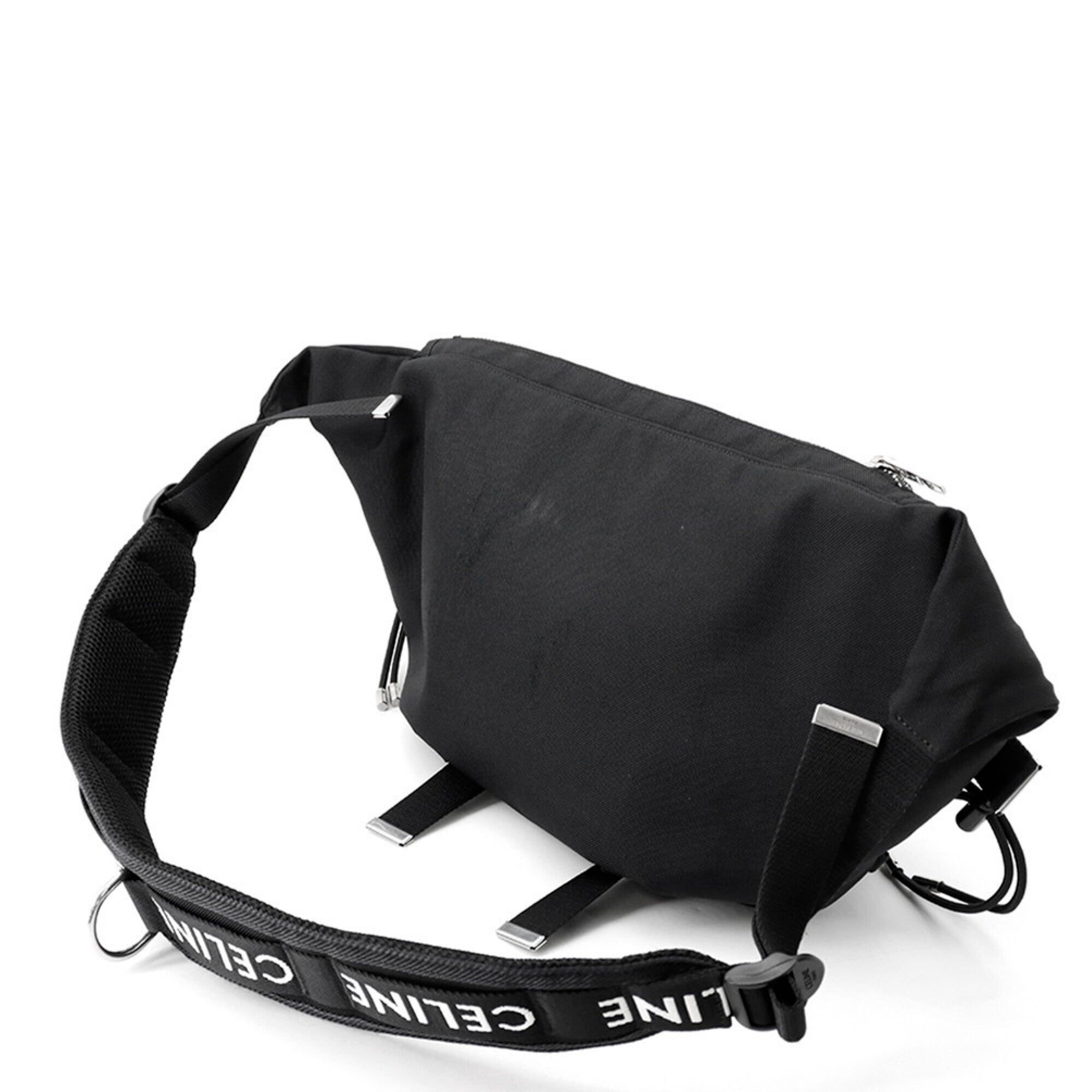 Celine Black Canvas Handbag Sling Bag (Pre-Owned)
