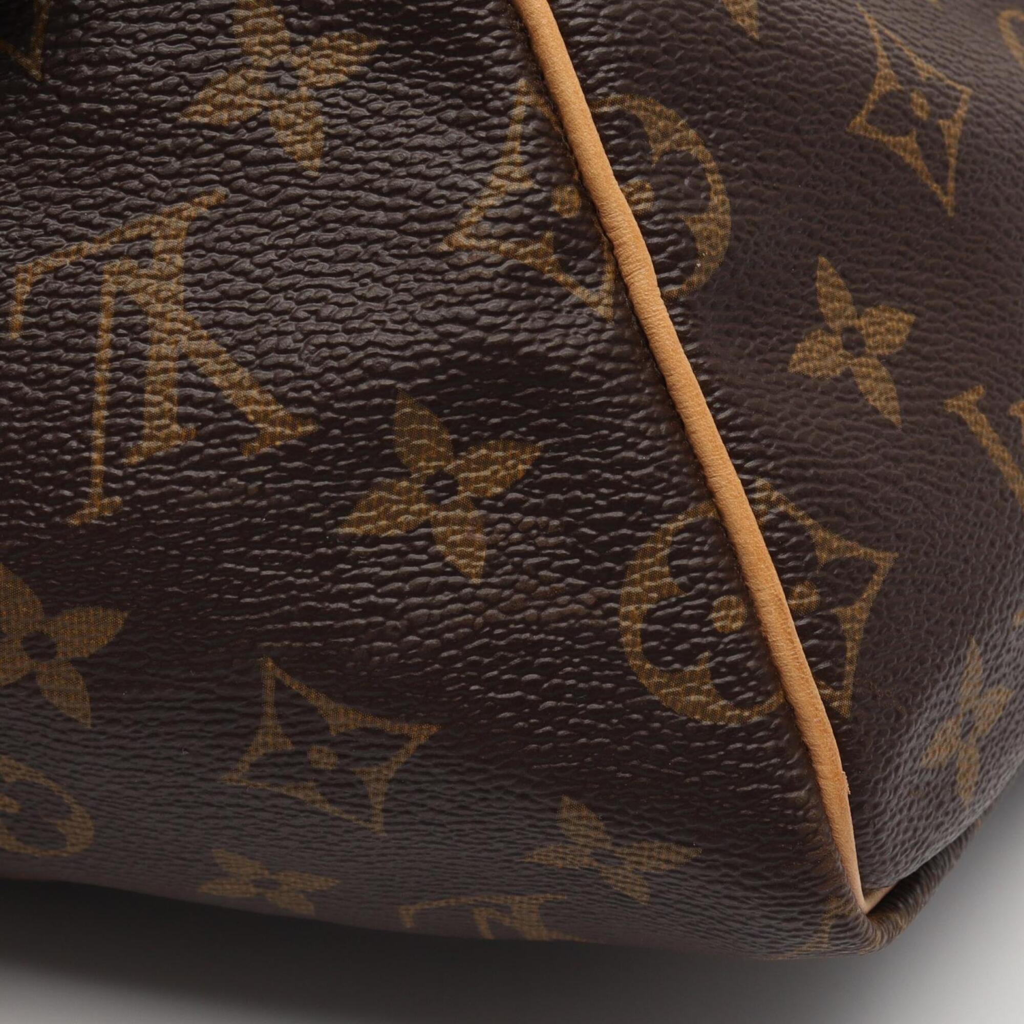 Louis Vuitton Brown Monogram Coated Canvas Leather Boston Bag Handbag (Pre-Owned)