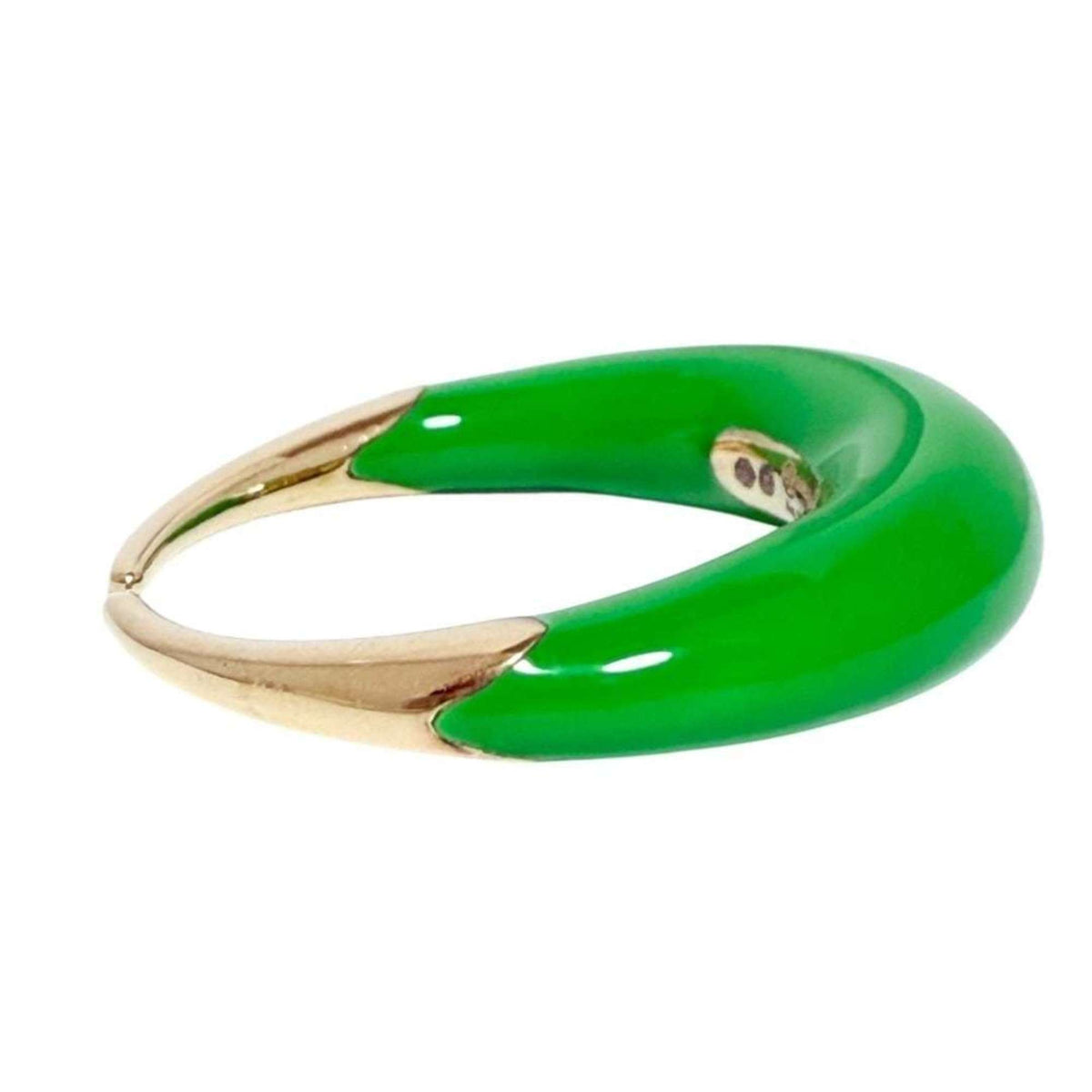 Bottega Veneta Gold Silver 925 Band Ring (Pre-Owned)