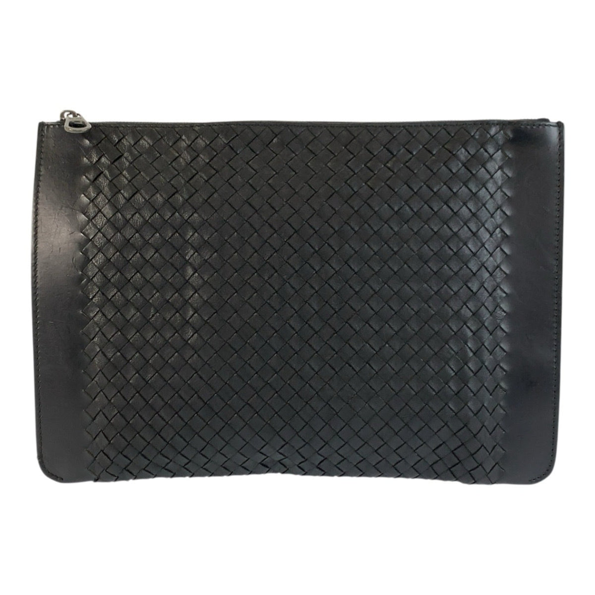 Bottega Veneta Black Leather Clutch Bag (Pre-Owned)