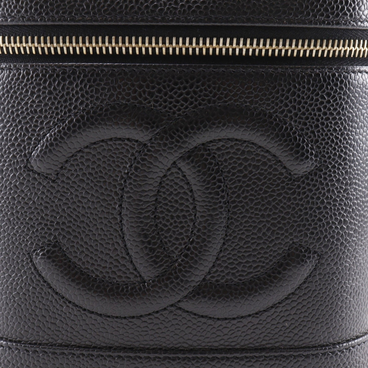 Chanel Black Grained Calfskin Vanity Bag (Pre-Owned)