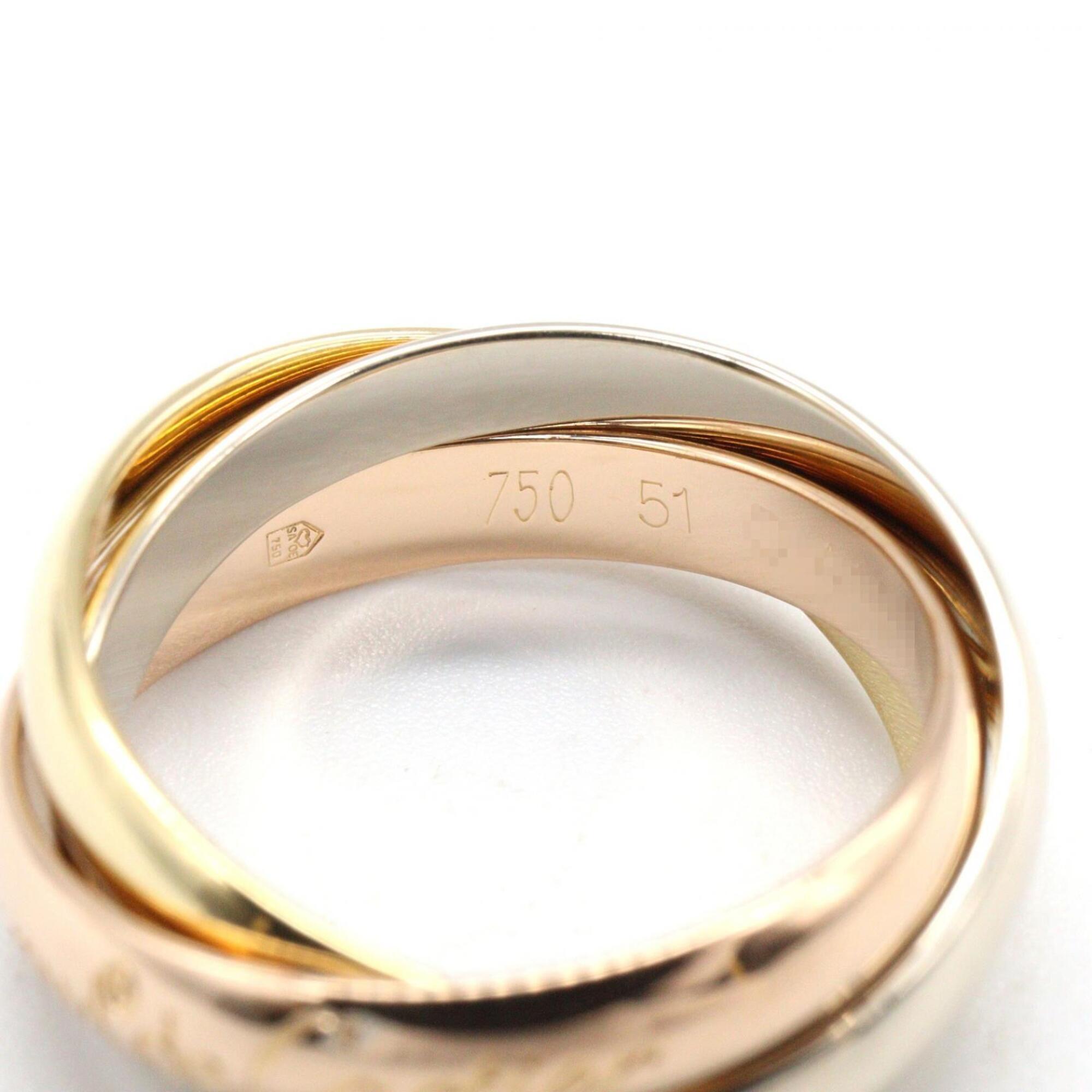 Cartier Gold Silver Yellow Gold (18K) Pink Gold (18K) White Gold (18K) Band Ring (Pre-Owned)