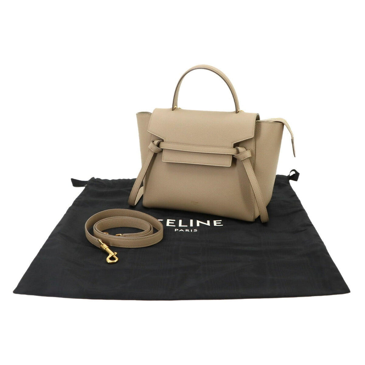 Celine Beige Leather Fanny Pack Handbag (Pre-Owned)