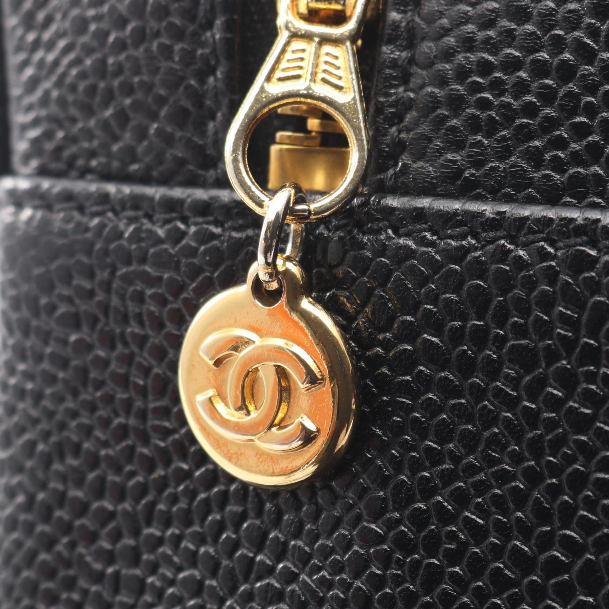 Chanel Black Leather Handbag (Pre-Owned)