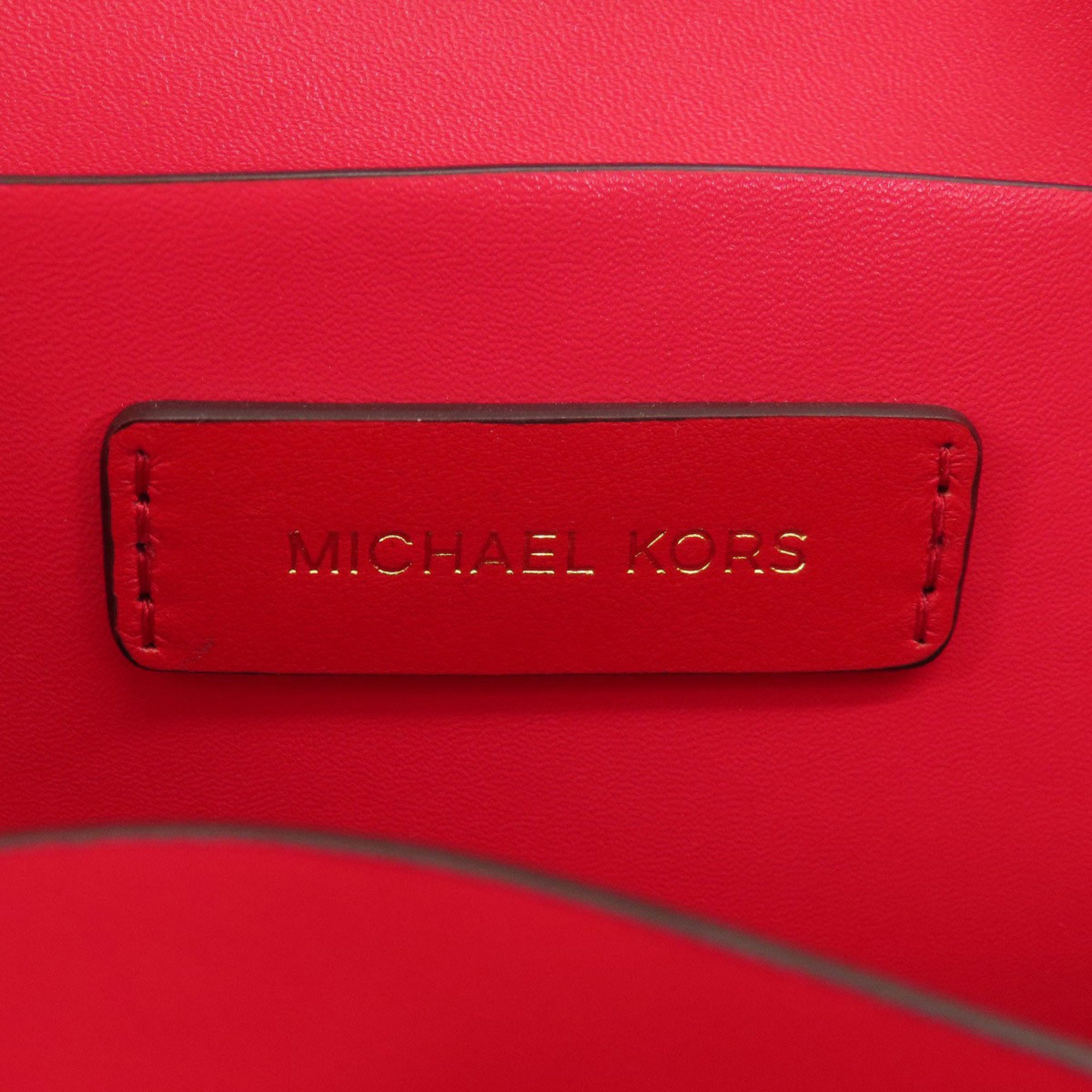 Michael Kors Red Color Leather Handbag (Pre-Owned)