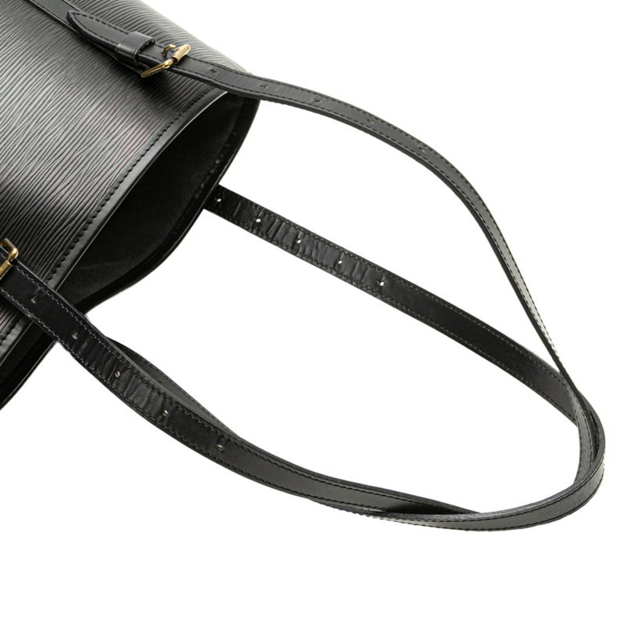 Louis Vuitton Black Pvc Leather Shoulder Bag Tote Bag (Pre-Owned)