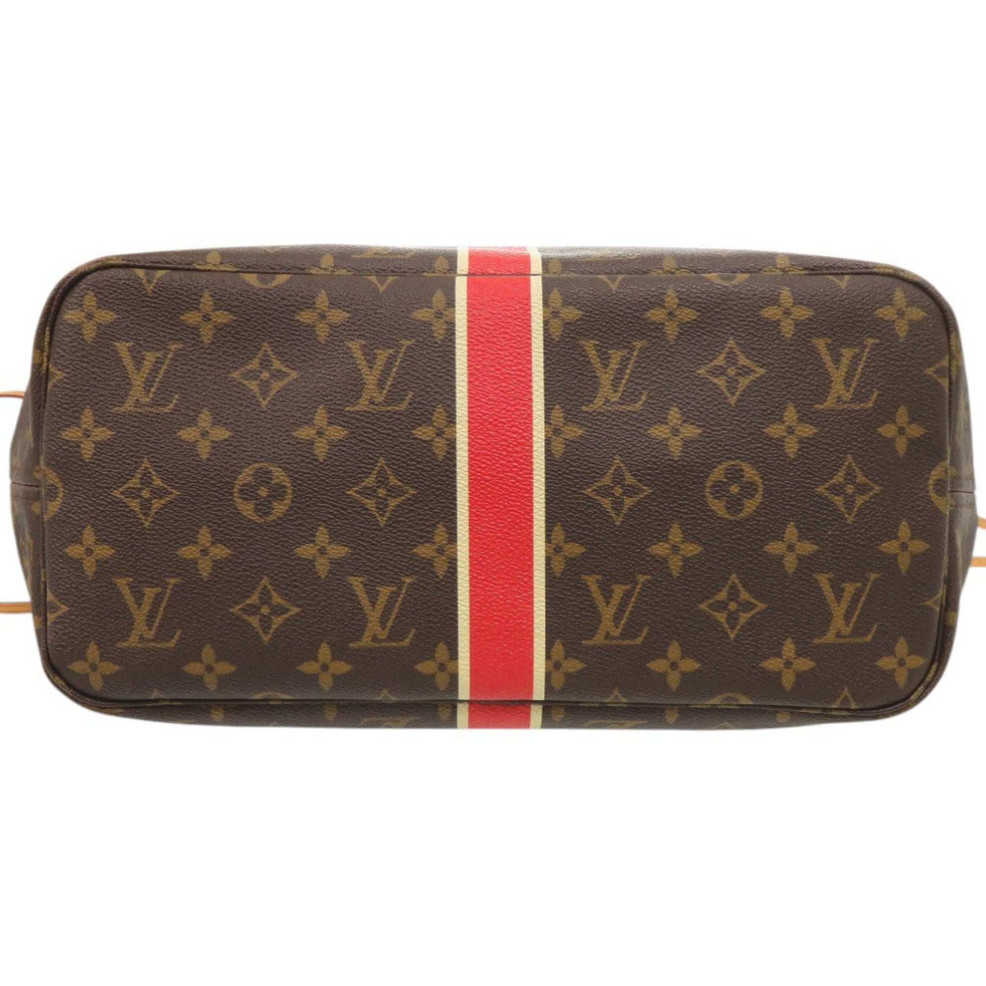 Louis Vuitton Brown Monogram Red Color Monogram Tote Bag (Pre-Owned)