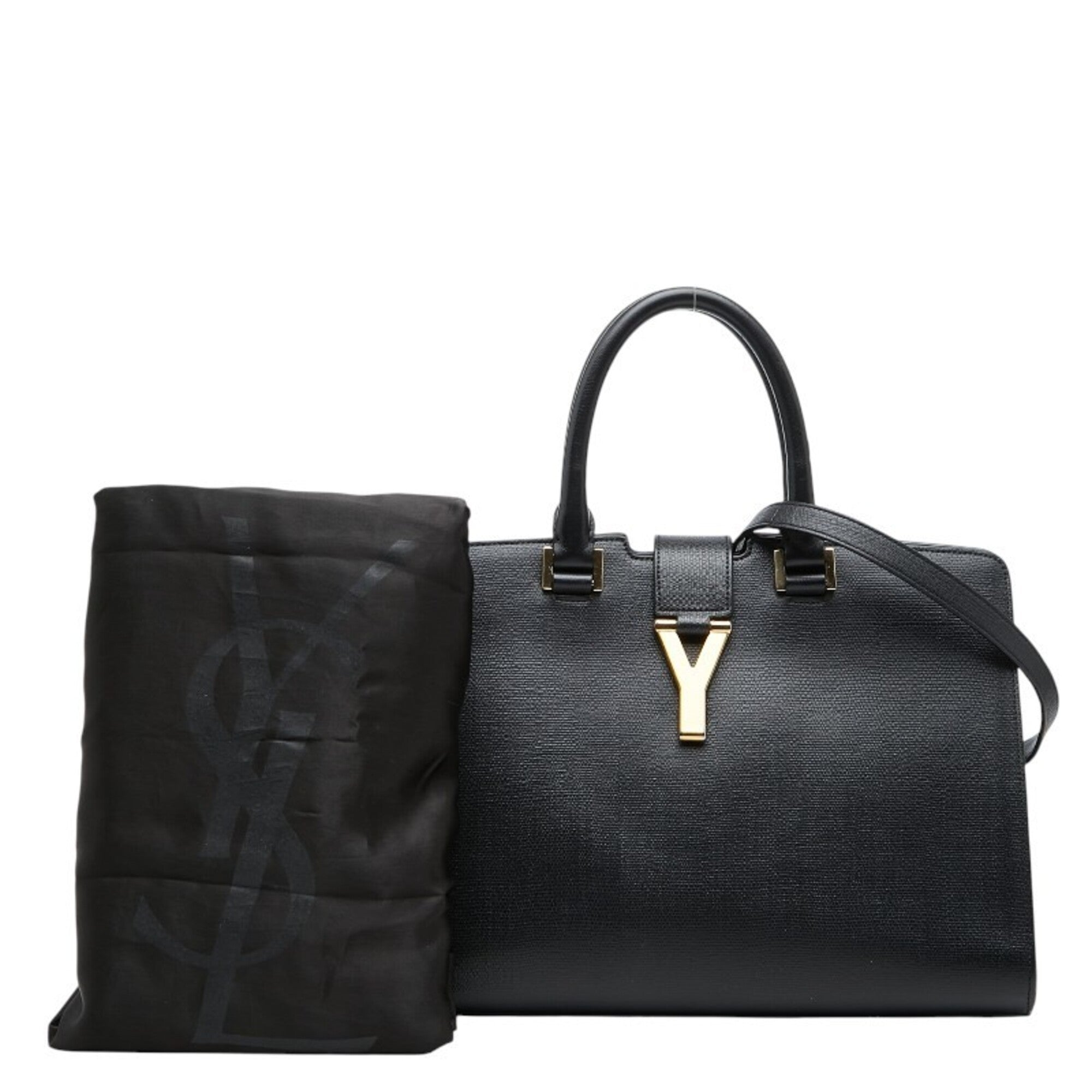 Saint Laurent Black Leather Handbag Shoulder Bag (Pre-Owned)