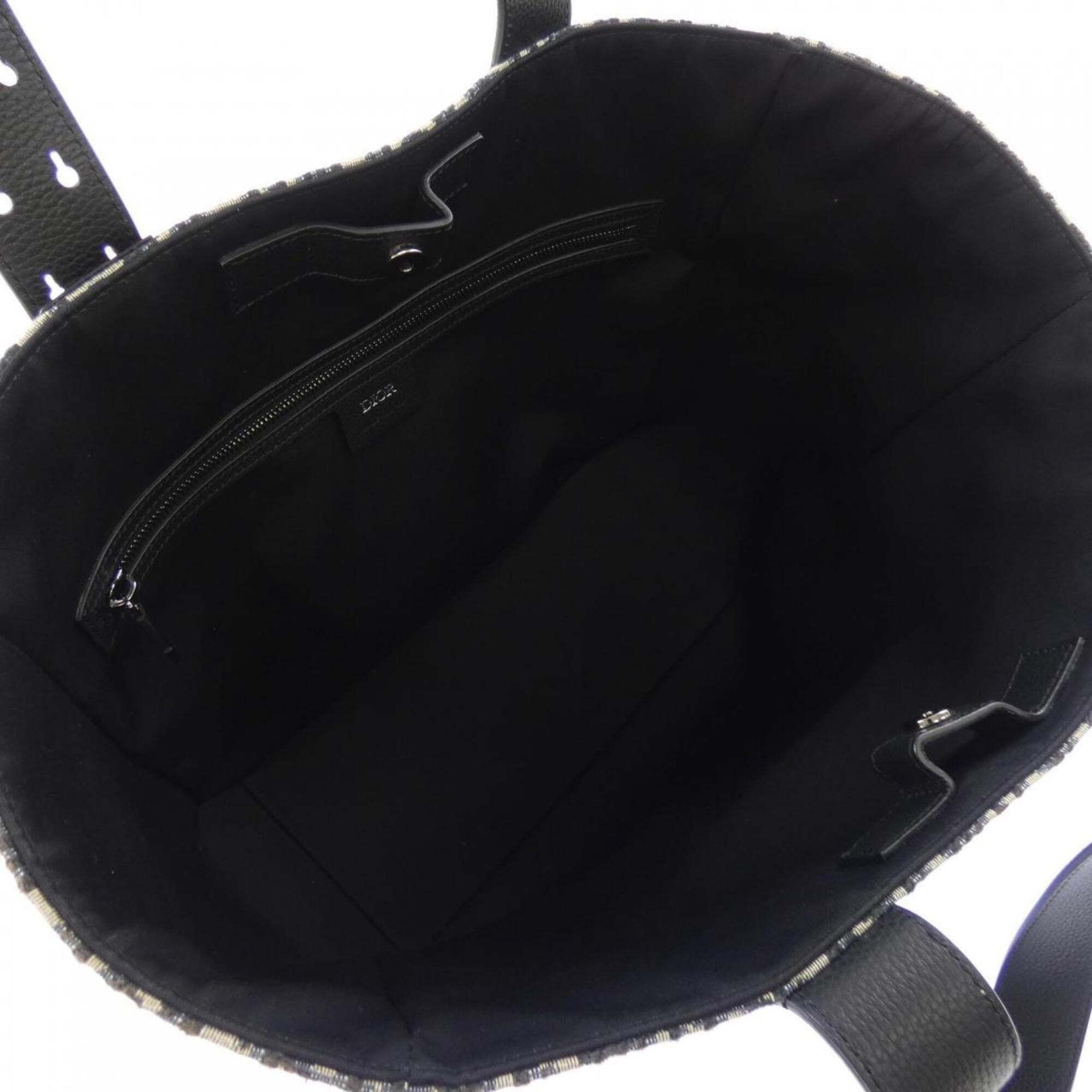Christian Dior Beige Navy Handbag (Pre-Owned)