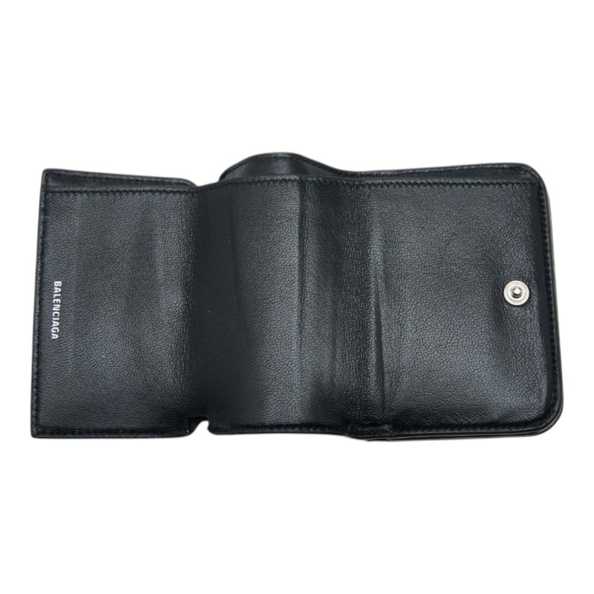 Balenciaga Black Brown Leather Wallet (Tri-Fold) (Pre-Owned)