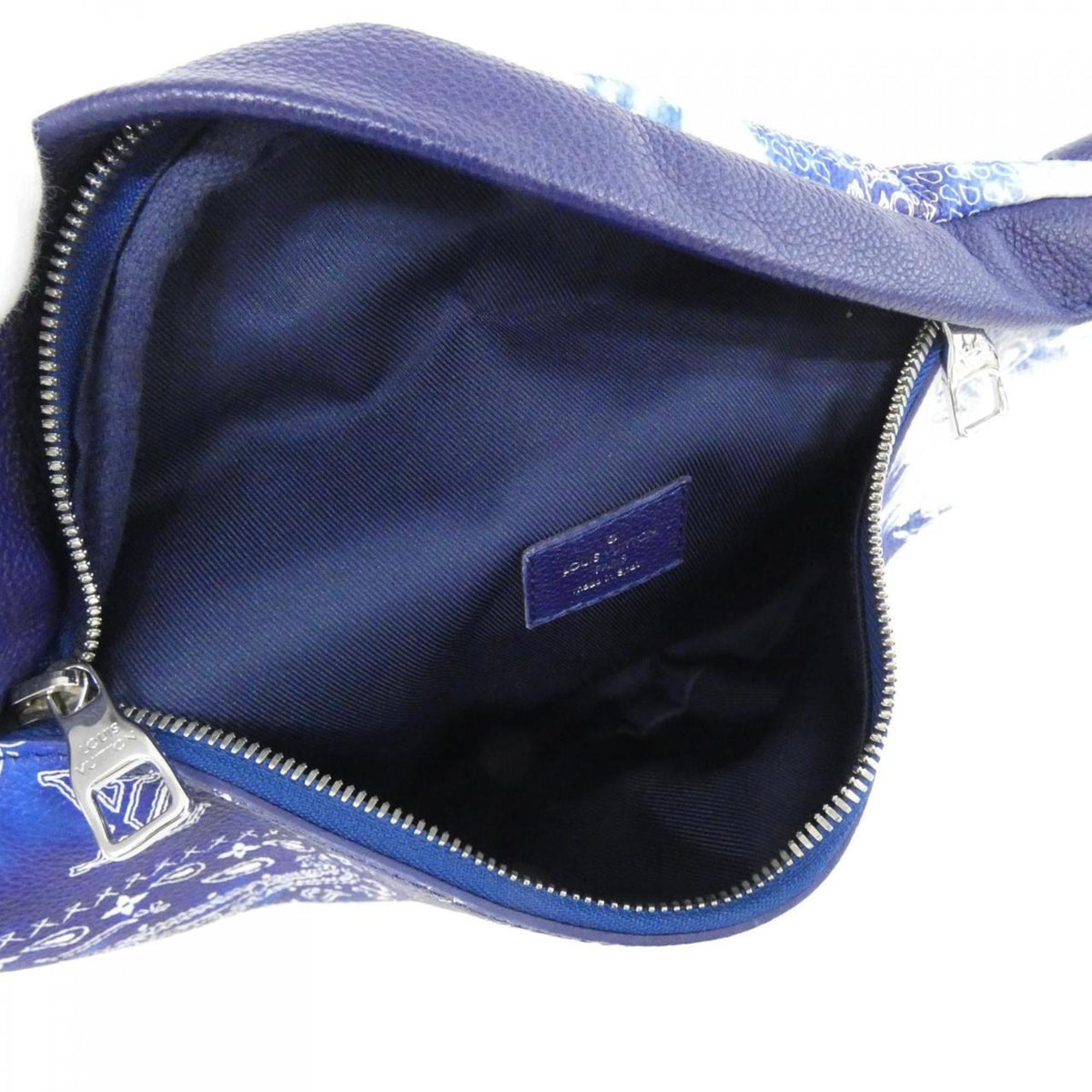 Louis Vuitton Monogram Blue Leather Shoulder Bag (Pre-Owned)