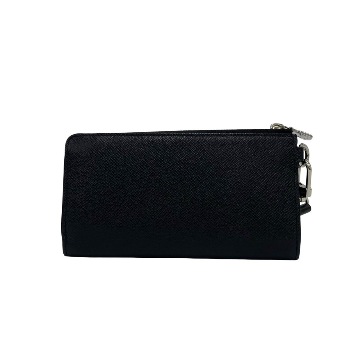Louis Vuitton Black Leather Long Wallet (Bi-Fold) (Pre-Owned)