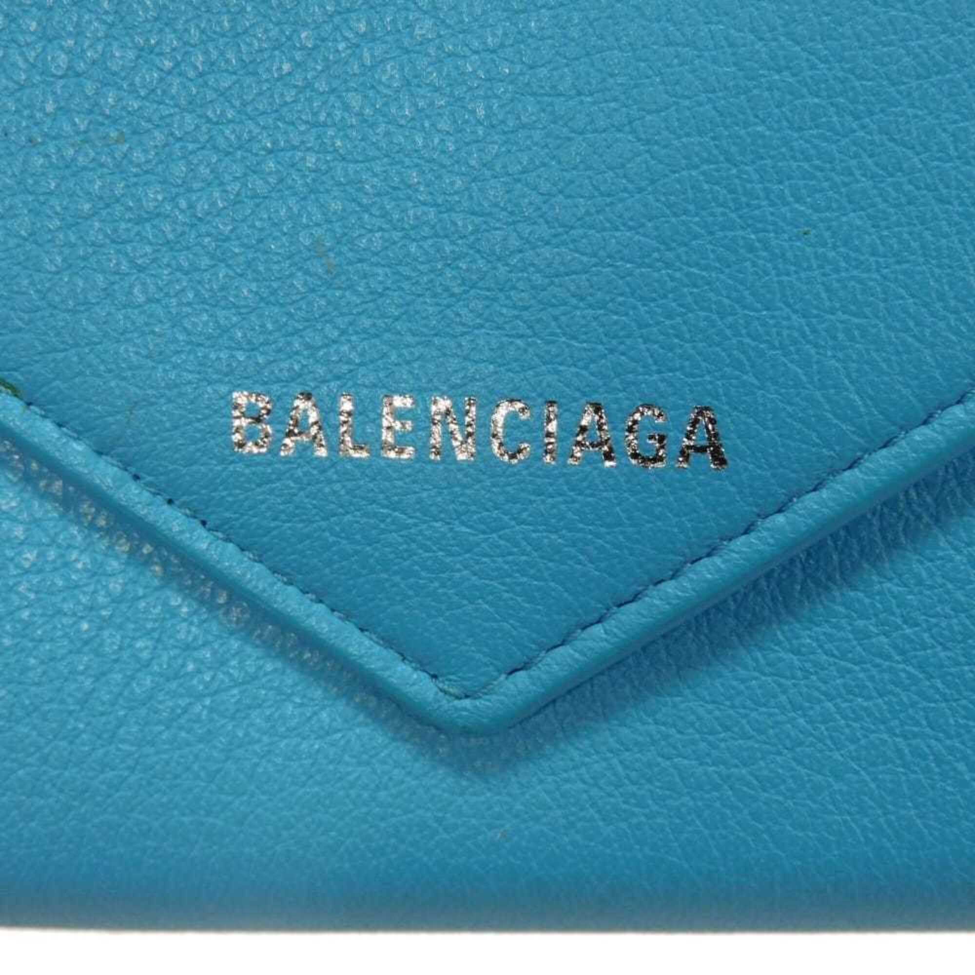 Balenciaga Blue Leather Long Wallet (Bi-Fold) (Pre-Owned)