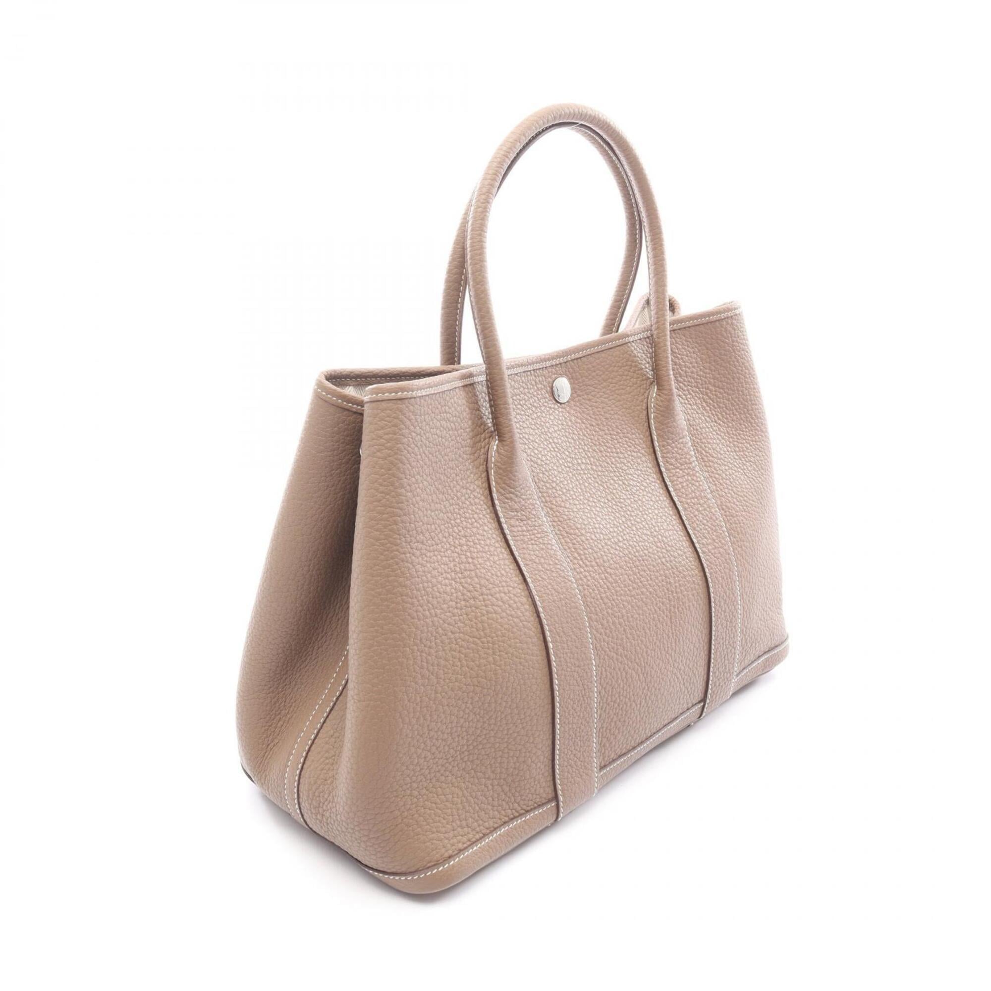 Hermes Etoupe Gray Gray Negonda Leather Handbag Tote Bag (Pre-Owned)