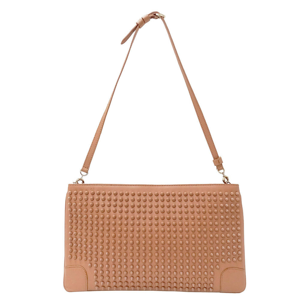 Christian Louboutin Salmon Pink Leather Handbag Shoulder Bag (Pre-Owned)