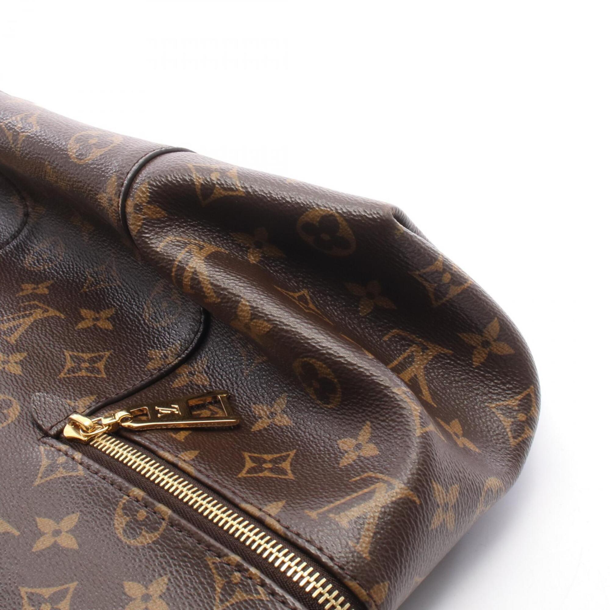 Louis Vuitton Brown Monogram Leather Handbag Shoulder Bag (Pre-Owned)