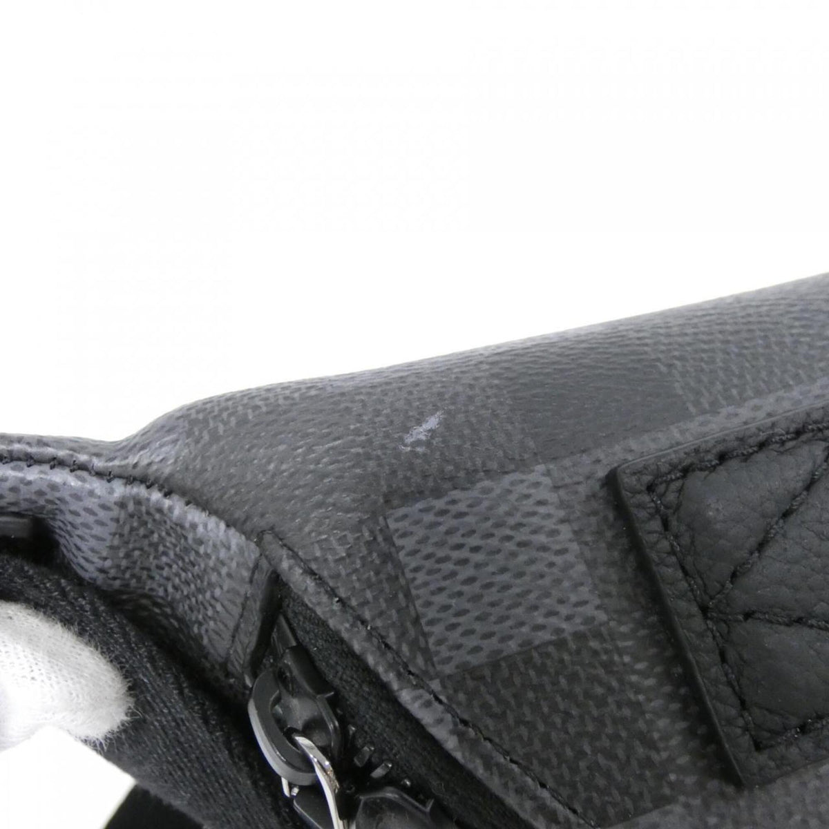 Louis Vuitton Black Coated Canvas Shoulder Bag (Pre-Owned)