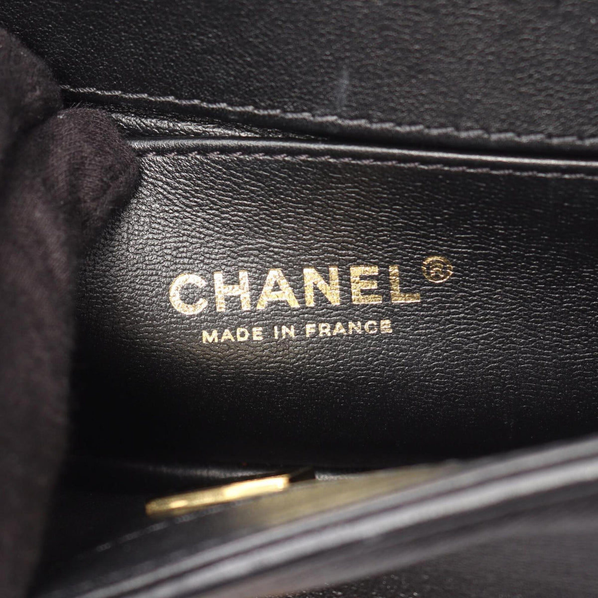 Chanel Black Leather Handbag Shoulder Bag (Pre-Owned)