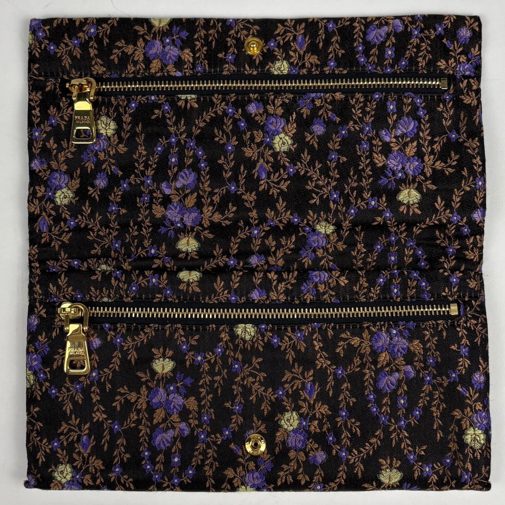 Prada Black Fabric Long Wallet (Bi-Fold) (Pre-Owned)