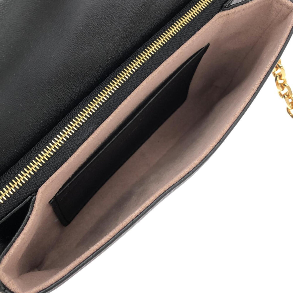 Louis Vuitton Black Leather Pochette Shoulder Bag (Pre-Owned)