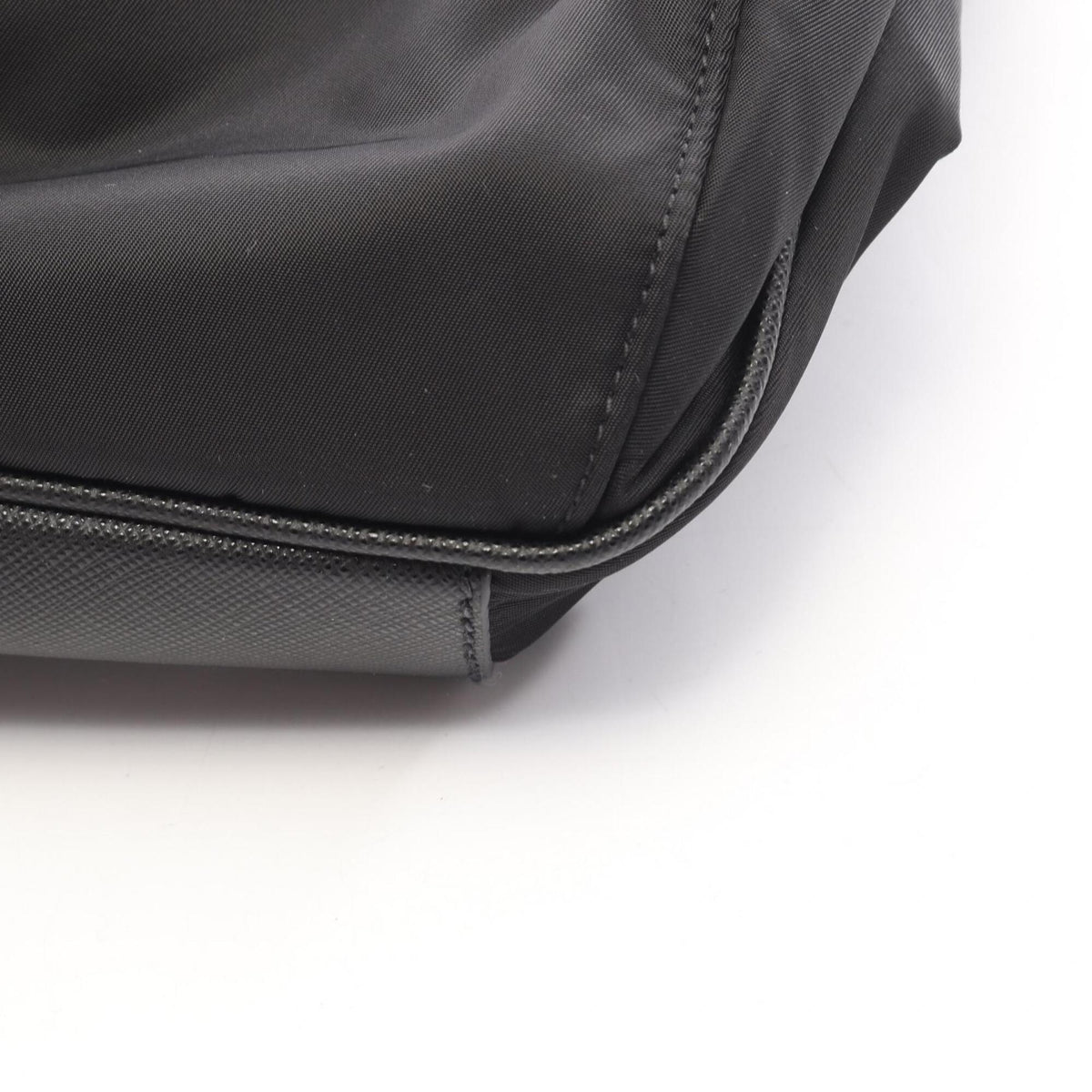 Prada Saffiano Black Nylon Saffiano Handbag Tote Bag (Pre-Owned)