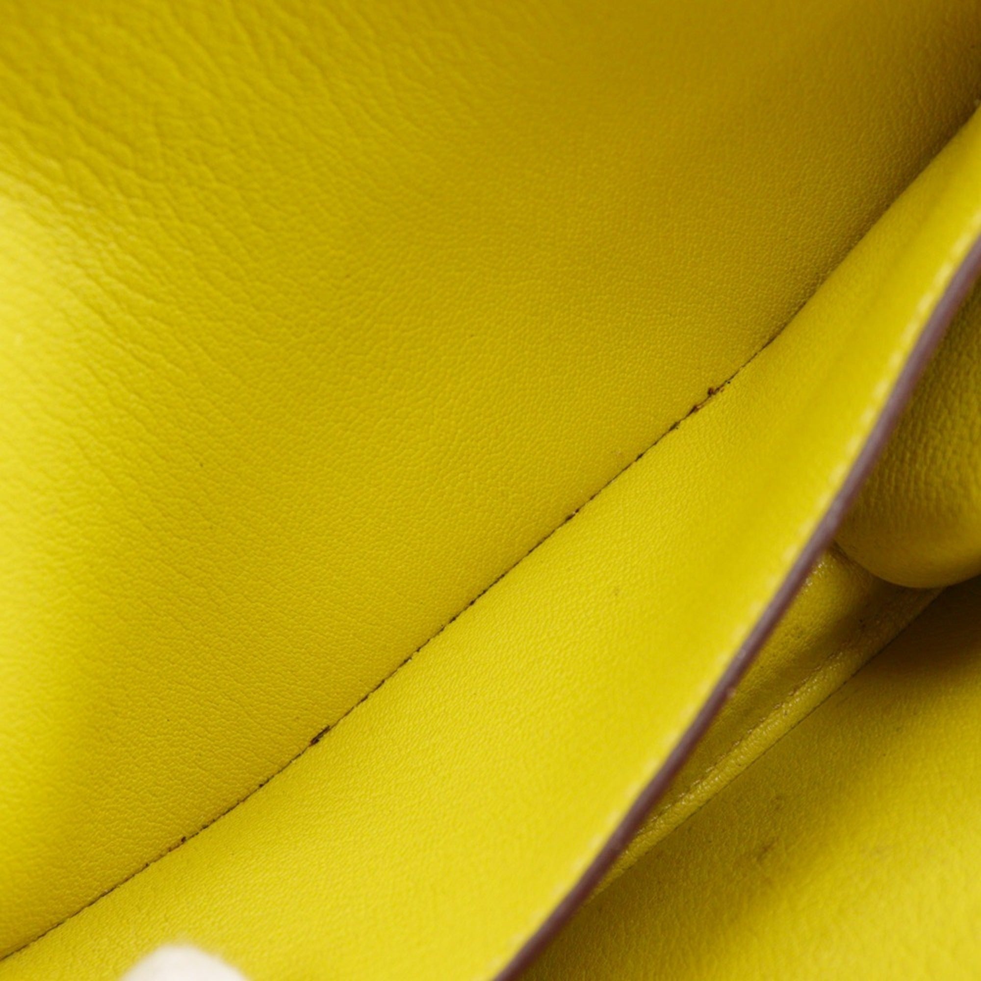 Hermes Yellow Chevre Leather Clutch Bag (Pre-Owned)